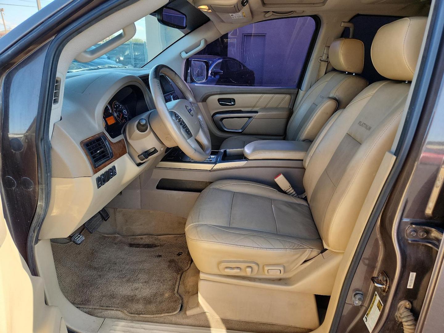 2015 Java Metallic - CAJ /Almond - Y Nissan Armada Platinum (5N1BA0ND4FN) with an ENGINE: 5.6L DOHC 32V ENDURANCE V8 W/FFV engine, located at 4110 Avenue Q, Lubbock, 79412, 33.556553, -101.855820 - 07/19/2024 INSPECTION IN ENVELOPE GOD 10/19/2024 KEY IN ENVELOPE GOD - Photo#5