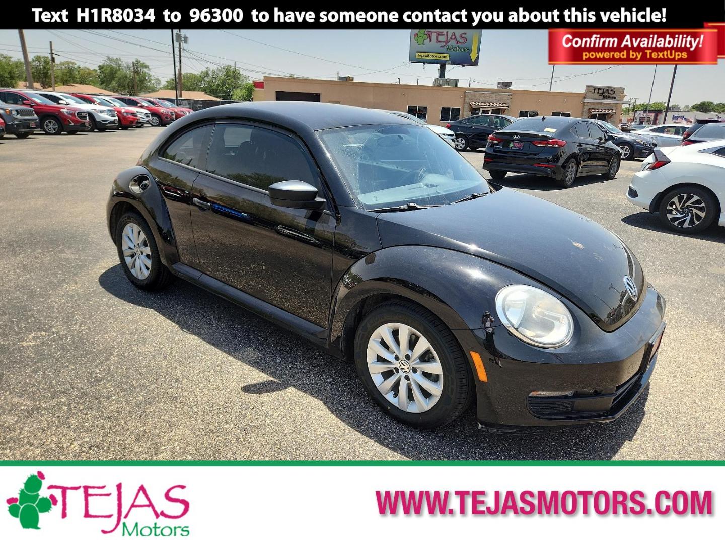 2014 Black Uni Volkswagen Beetle Coupe 1.8T Entry (3VWF17ATXEM) with an Engine: 1.8T 4 Cylinder 170 HP engine, located at 4110 Avenue Q, Lubbock, 79412, 33.556553, -101.855820 - 06/14/2024 KEY AND INSPECTION IN ENVELOPE GOD - Photo#0