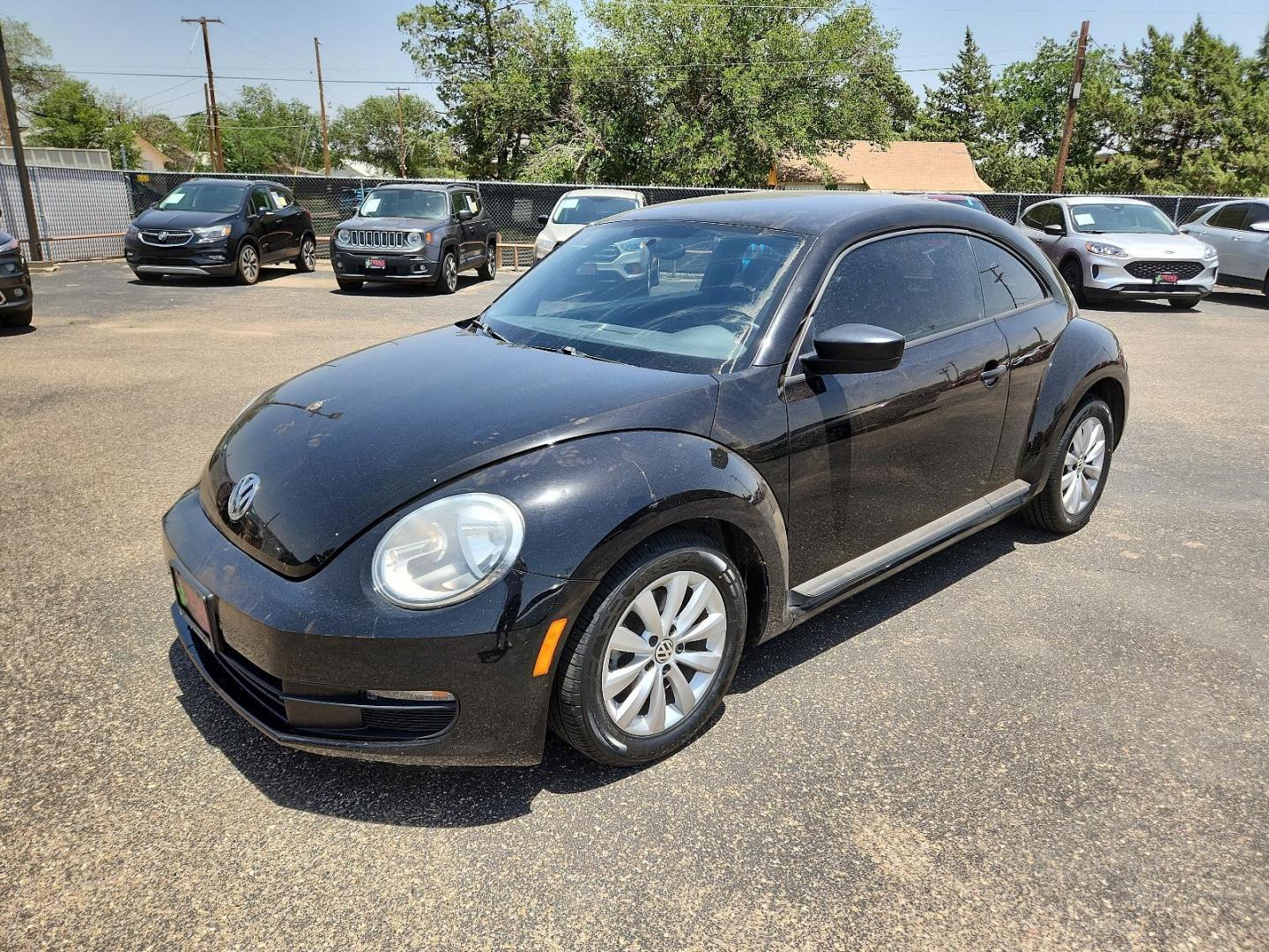 2014 Black Uni Volkswagen Beetle Coupe 1.8T Entry (3VWF17ATXEM) with an Engine: 1.8T 4 Cylinder 170 HP engine, located at 4110 Avenue Q, Lubbock, 79412, 33.556553, -101.855820 - 06/14/2024 KEY AND INSPECTION IN ENVELOPE GOD - Photo#3