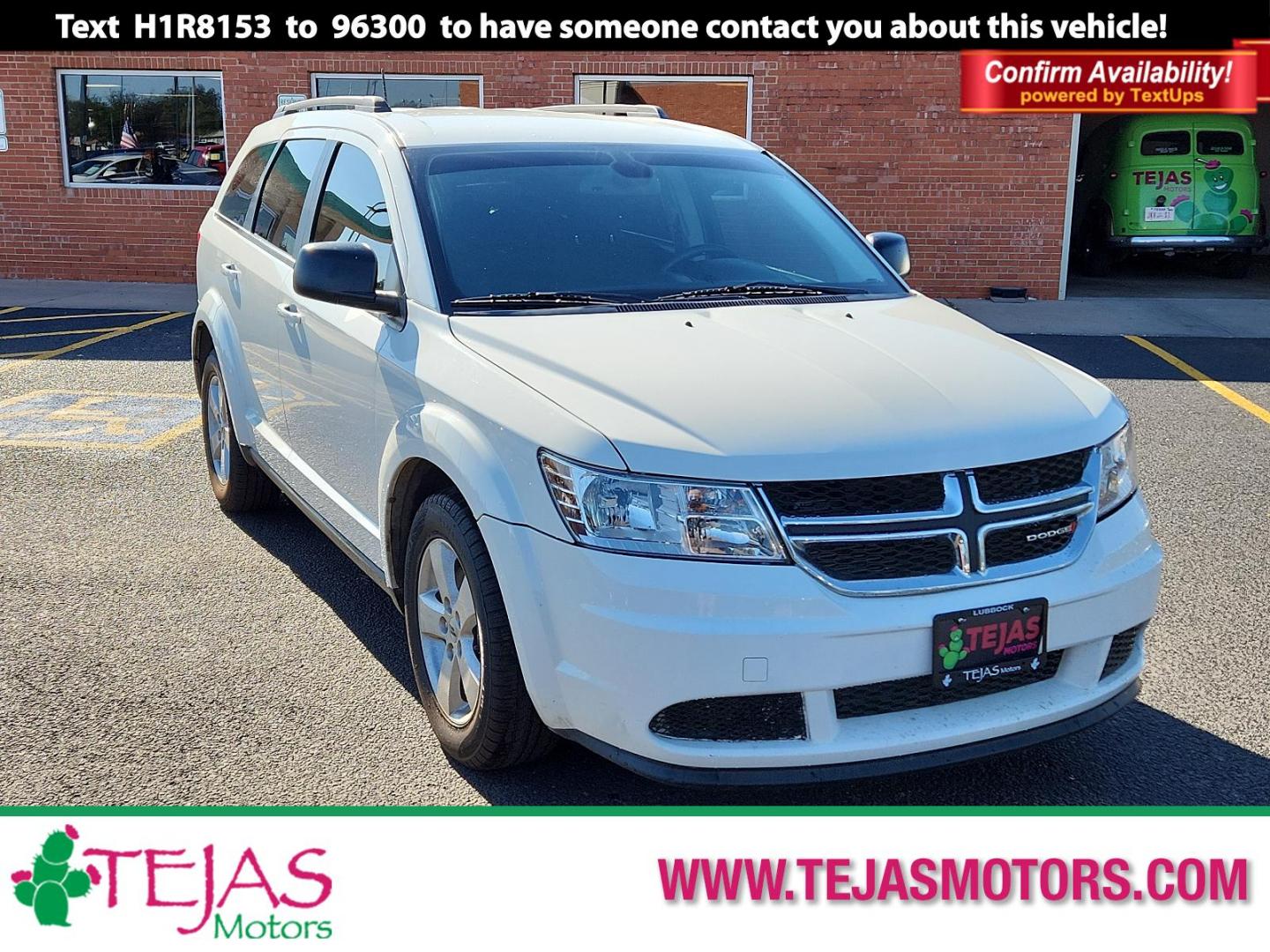 2018 WHITE Dodge Journey SE (3C4PDCAB6JT) with an ENGINE: 2.4L I4 DOHC 16V DUAL VVT engine, located at 4110 Avenue Q, Lubbock, 79412, 33.556553, -101.855820 - Photo#0