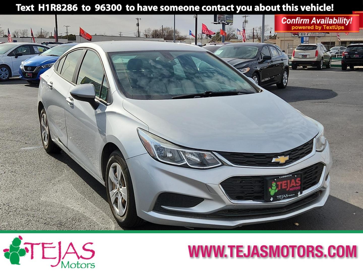 2017 Silver Ice Metallic - GAN Chevrolet Cruze LS (1G1BC5SM5H7) with an ENGINE, 1.4L TURBO DOHC 4-CYLINDER DI engine, located at 4110 Avenue Q, Lubbock, 79412, 33.556553, -101.855820 - Photo#0