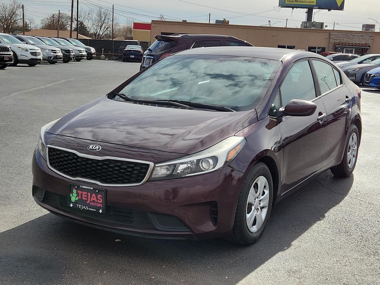 2017 Purple Kia Forte LX (3KPFK4A76HE) with an Engine: 2.0L I4 DOHC D-CVVT MPI engine, located at 4110 Avenue Q, Lubbock, 79412, 33.556553, -101.855820 - Photo#3