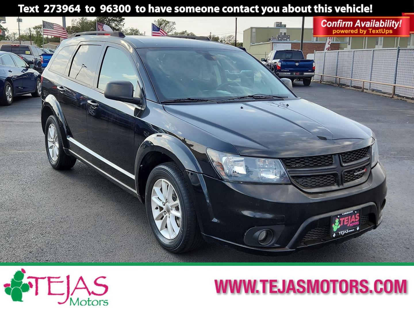 2018 Pitch Black Clearcoat - PX8 /Black - E5X9 Dodge Journey SE (3C4PDCAB9JT) with an ENGINE: 2.4L I4 DOHC 16V DUAL VVT engine, located at 4110 Avenue Q, Lubbock, 79412, 33.556553, -101.855820 - Photo#0