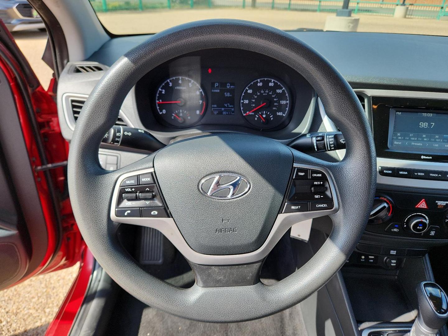 2020 RED Hyundai Accent SE (3KPC24A62LE) with an Engine: 1.6L DOHC DPI I4 w/CVVT -inc: Dual Continuously Variable Valve Timing (D-CVVT) engine, located at 4110 Avenue Q, Lubbock, 79412, 33.556553, -101.855820 - 03/09/2024 INSPECTION IN ENVELPE GOD 03/23/2024 KEY IN ENVELOPE GOD - Photo#10