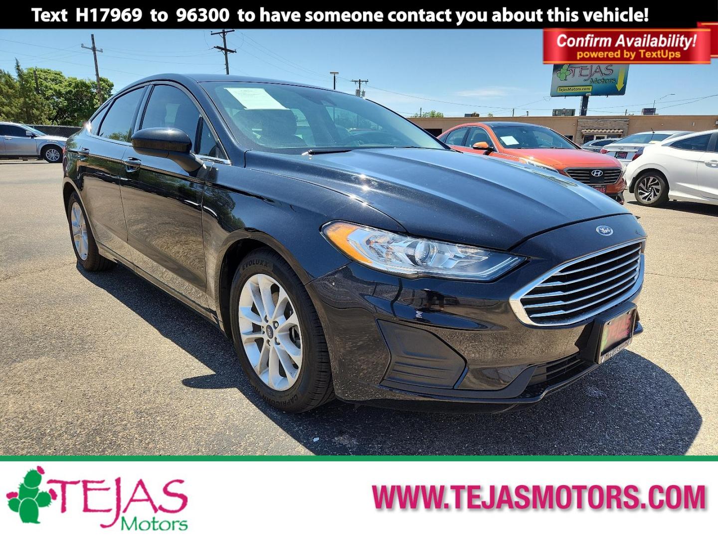 2019 BLACK /Black Ford Fusion SE (3FA6P0HD2KR) with an ENGINE: 1.5L ECOBOOST engine, located at 4110 Avenue Q, Lubbock, 79412, 33.556553, -101.855820 - 05/04/2024 inspection in envelope god 05/15/2024 KEY IN ENVELOPE GOD - Photo#0