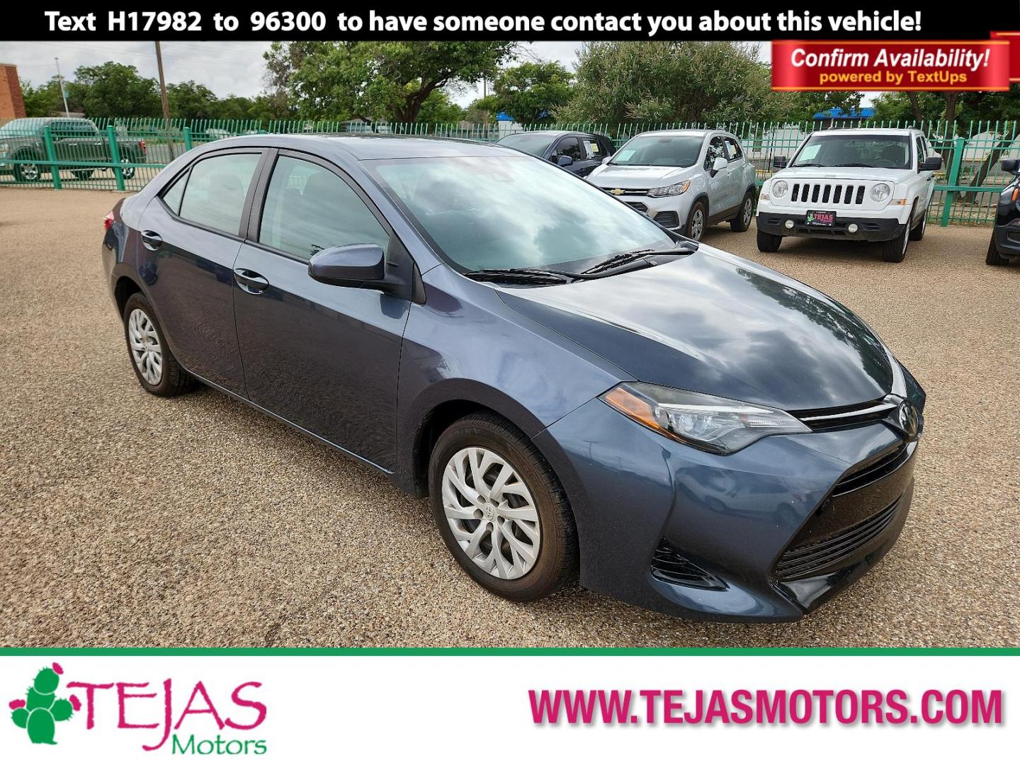 2019 GRAY Toyota Corolla LE (5YFBURHE0KP) with an Engine: 1.8L I-4 DOHC Dual VVT-i engine, located at 4110 Avenue Q, Lubbock, 79412, 33.556553, -101.855820 - 05/21/2024 KEY IN ENVELOPE GOD - Photo#0