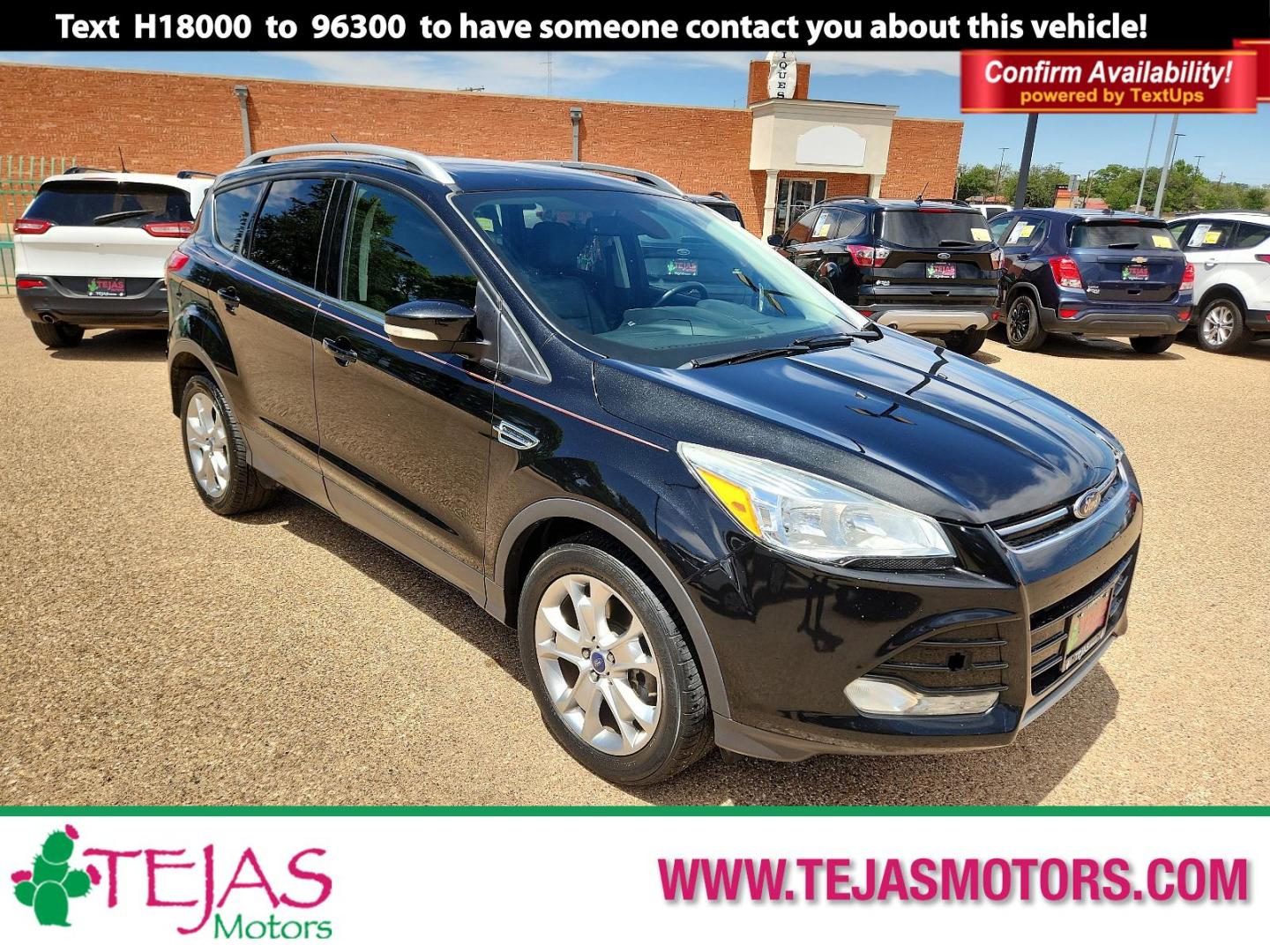 2015 BLACK Ford Escape Titanium (1FMCU9JX2FU) with an ENGINE: 1.6L ECOBOOST engine, located at 4110 Avenue Q, Lubbock, 79412, 33.556553, -101.855820 - 05/24/2024 KEY IN ENVELOPE GOD - Photo#0