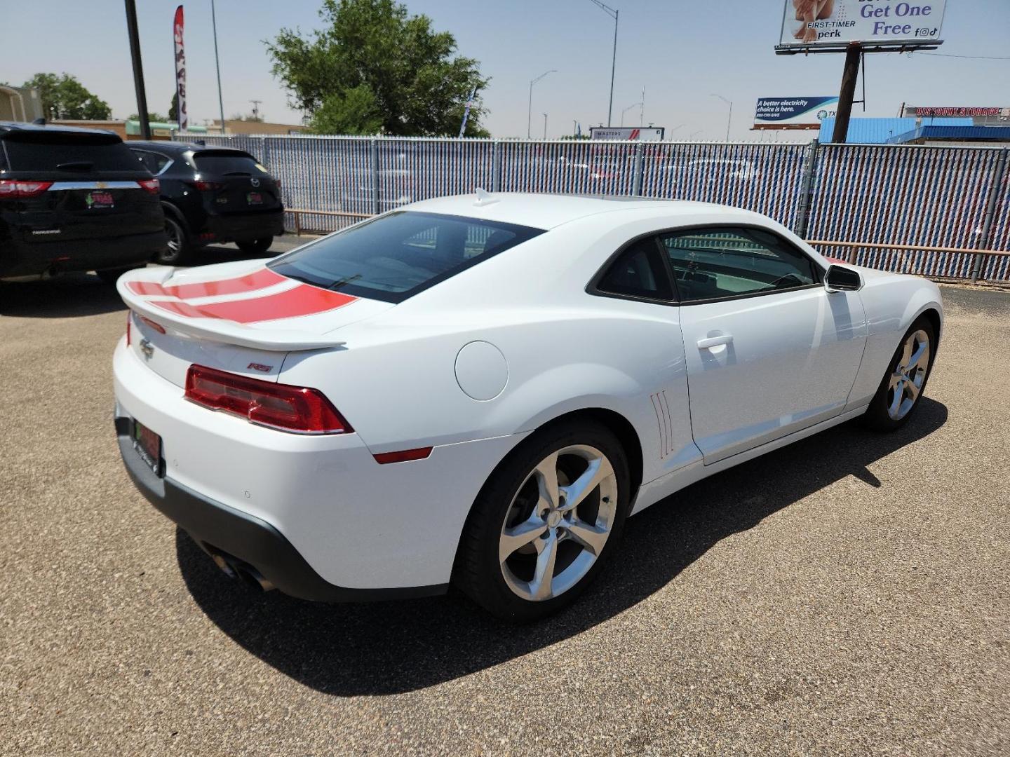 2014 WHITE Chevrolet Camaro LT (2G1FC1E39E9) with an ENGINE, 3.6L SIDI DOHC V6 VVT engine, located at 4110 Avenue Q, Lubbock, 79412, 33.556553, -101.855820 - Photo#1