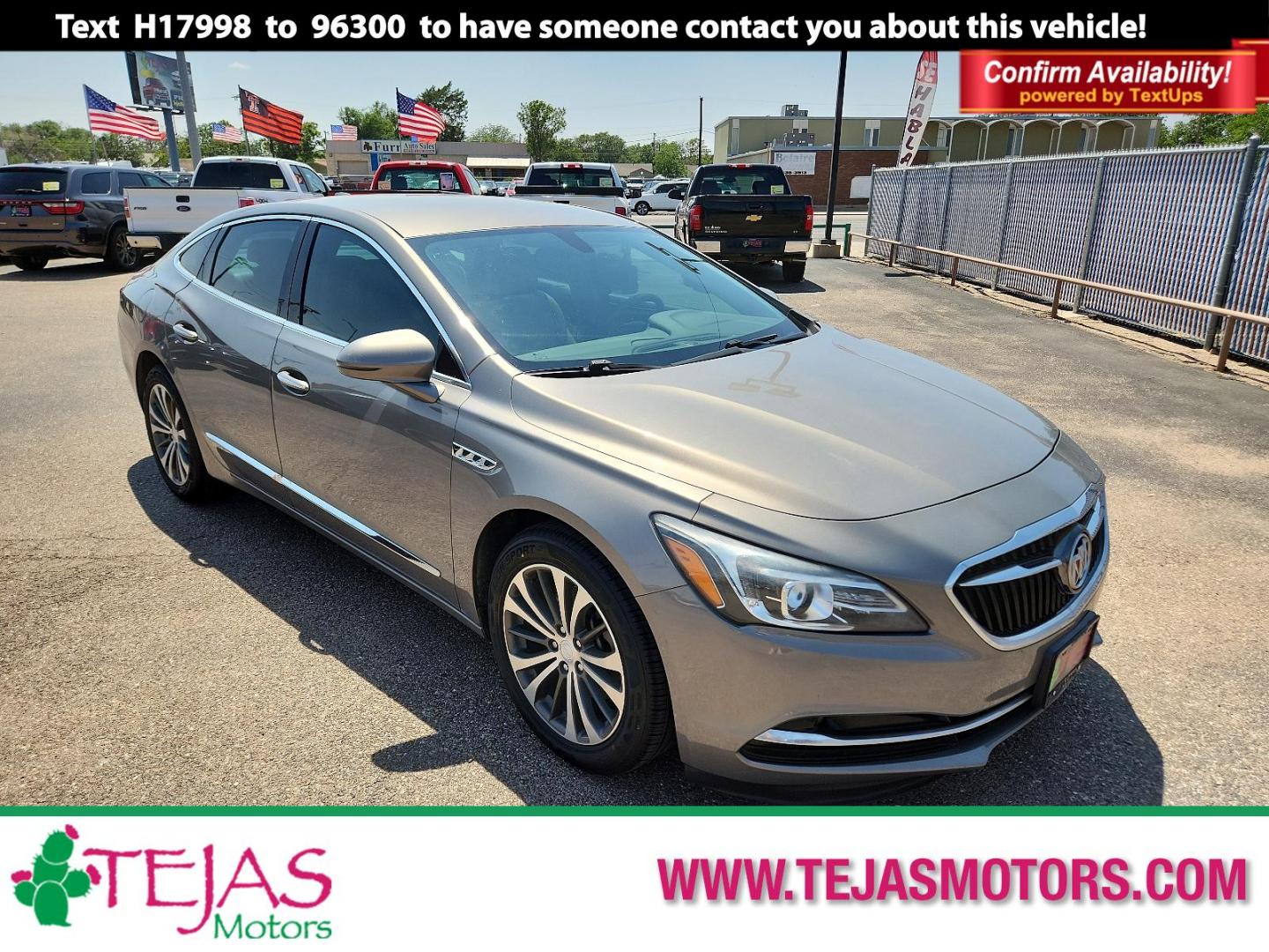 2017 BROWN Buick LaCrosse Preferred (1G4ZN5SS4HU) with an ENGINE, 3.6L V6, DI, VVT WITH CYLINDER DEACTIVATION engine, located at 4110 Avenue Q, Lubbock, 79412, 33.556553, -101.855820 - 05/24/2024 INSPECTION IN ENVELOPE GOD 06/07/2024 KEY IN ENVELOPE GOD - Photo#0