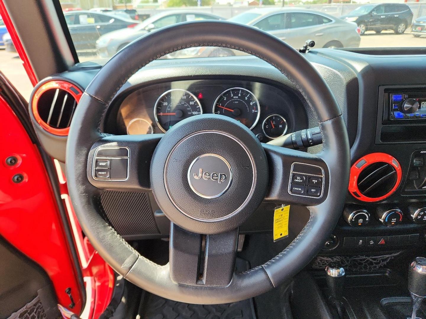 2016 RED Jeep Wrangler Unlimited Sport (1C4BJWDG3GL) with an ENGINE: 3.6L V6 24V VVT engine, located at 4110 Avenue Q, Lubbock, 79412, 33.556553, -101.855820 - Photo#10