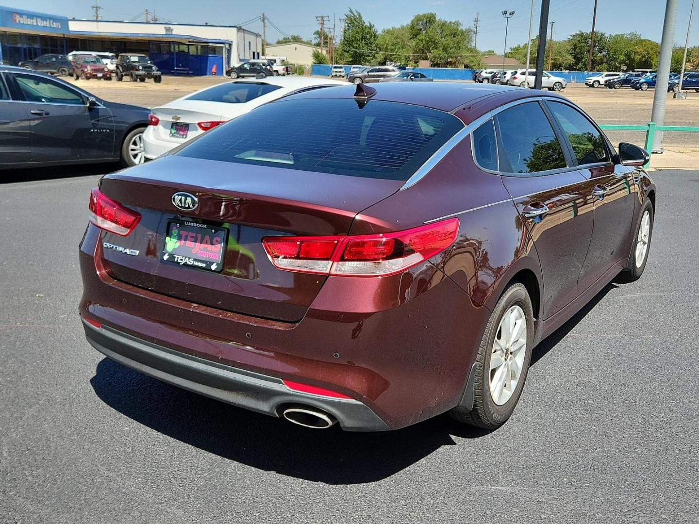 2018 PURPLE Kia Optima LX (5XXGT4L32JG) with an Engine: 2.4L DOHC I4 GDI engine, located at 4110 Avenue Q, Lubbock, 79412, 33.556553, -101.855820 - Photo#1