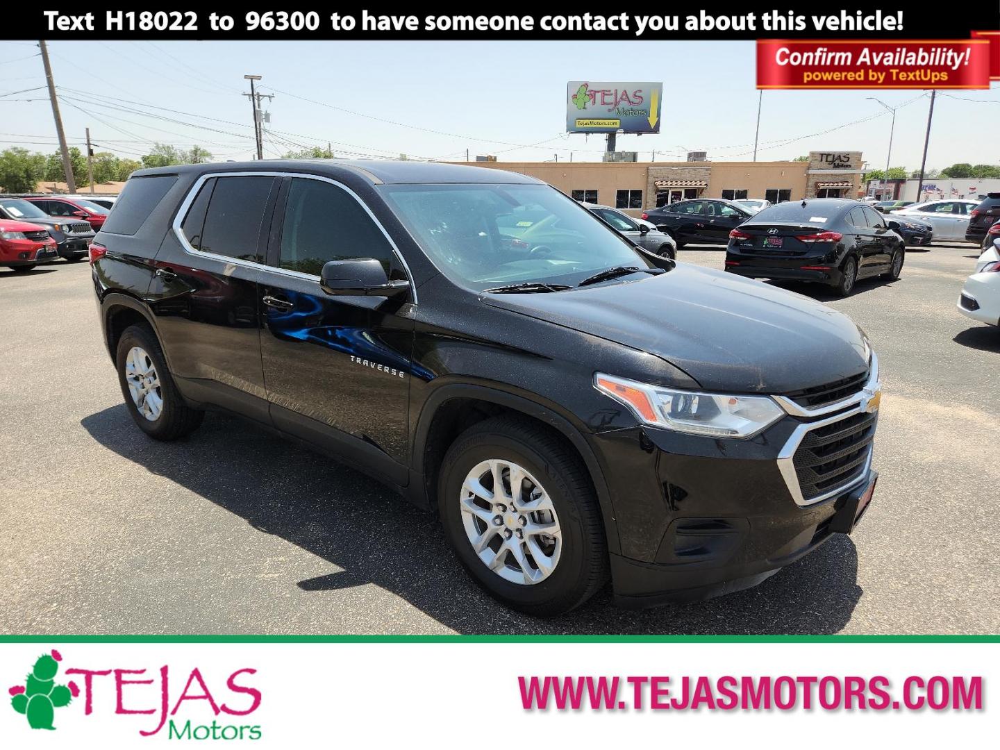 2019 BLACK Chevrolet Traverse LS (1GNERFKW5KJ) with an ENGINE, 3.6L V6, SIDI, VVT engine, located at 4110 Avenue Q, Lubbock, 79412, 33.556553, -101.855820 - 06/13/2024 KEY IN ENVELOPE GOD - Photo#0