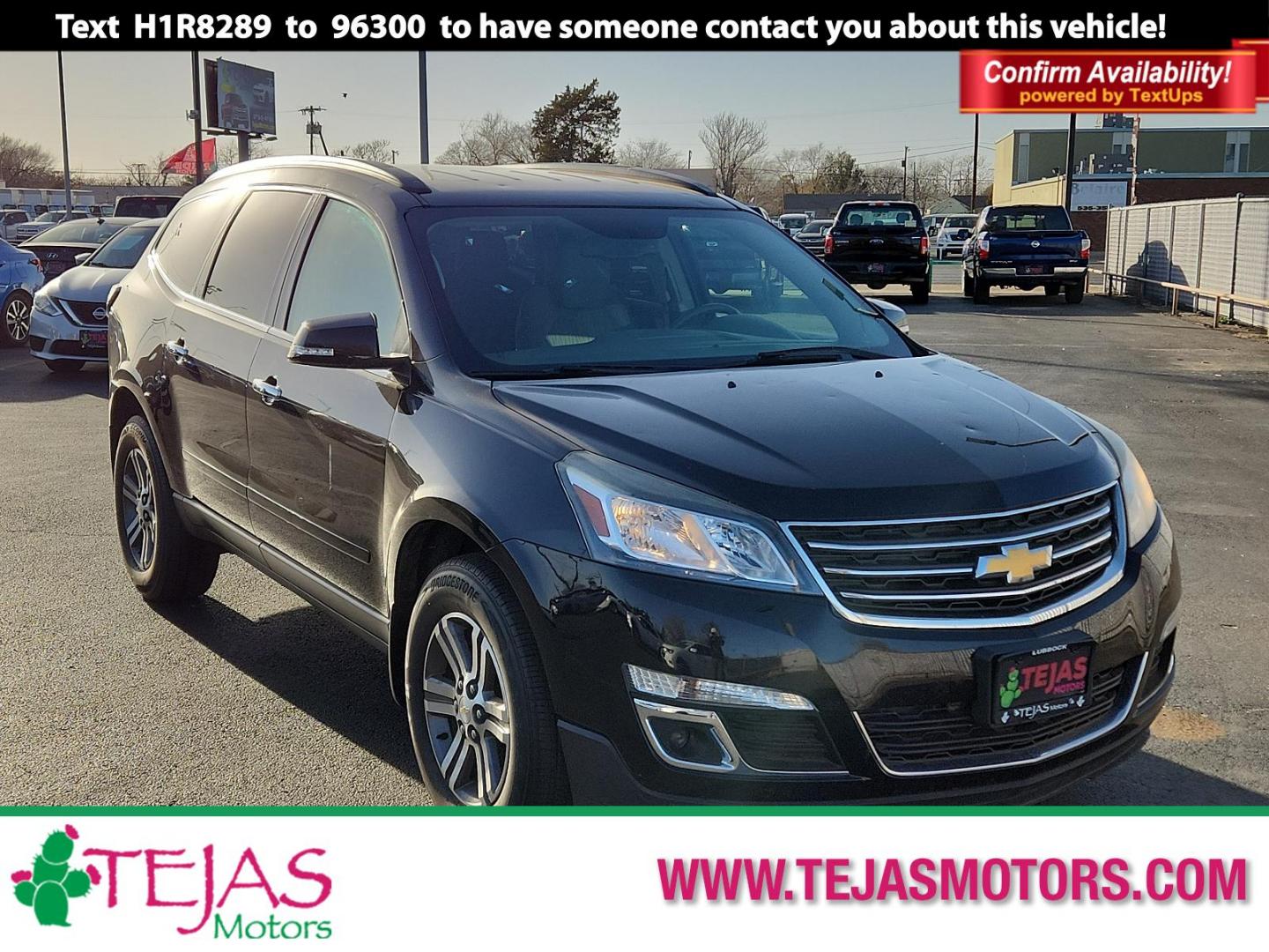 2017 BLACK Chevrolet Traverse LT (1GNKRHKD4HJ) with an ENGINE, 3.6L SIDI V6 engine, located at 4110 Avenue Q, Lubbock, 79412, 33.556553, -101.855820 - 12/26/2024 KEY AND INSPECTION IN ENVELOPE GOD - Photo#0