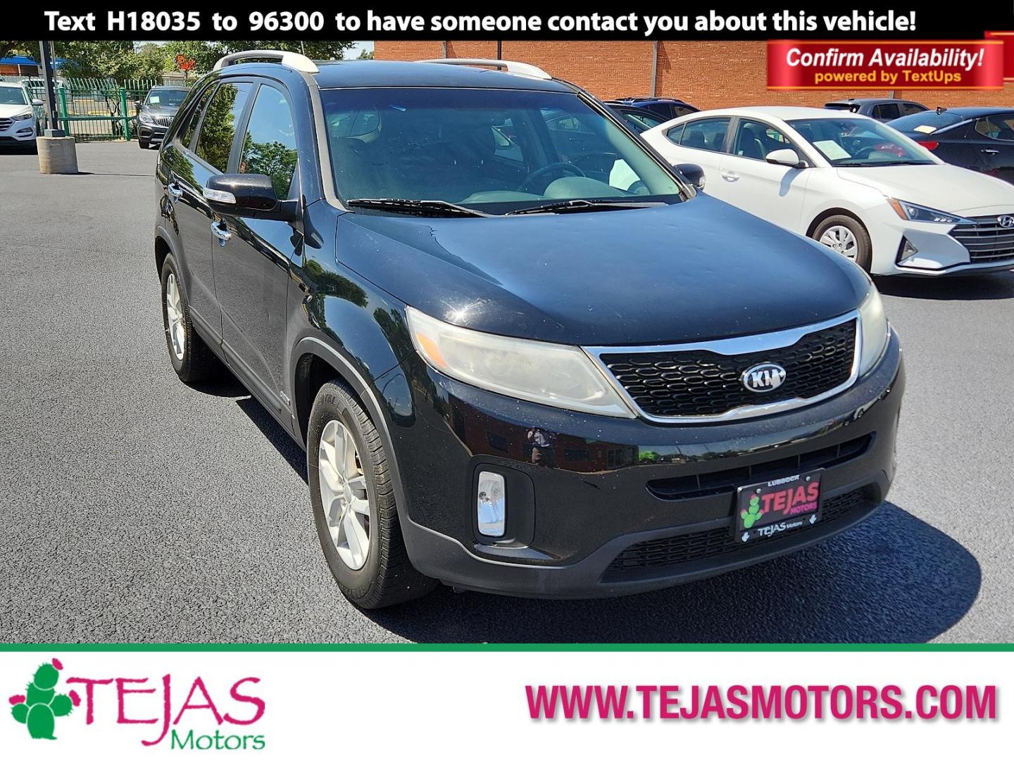 2015 BLACK Kia Sorento LX (5XYKTCA66FG) with an Engine: 2.4L I4 GDI DOHC w/Dual CVVT engine, located at 4110 Avenue Q, Lubbock, 79412, 33.556553, -101.855820 - 06/19/2024 KEY IN ENVELOPE GOD 06/29/2024 INSPECTION IN ENVELOPE GOD - Photo#0