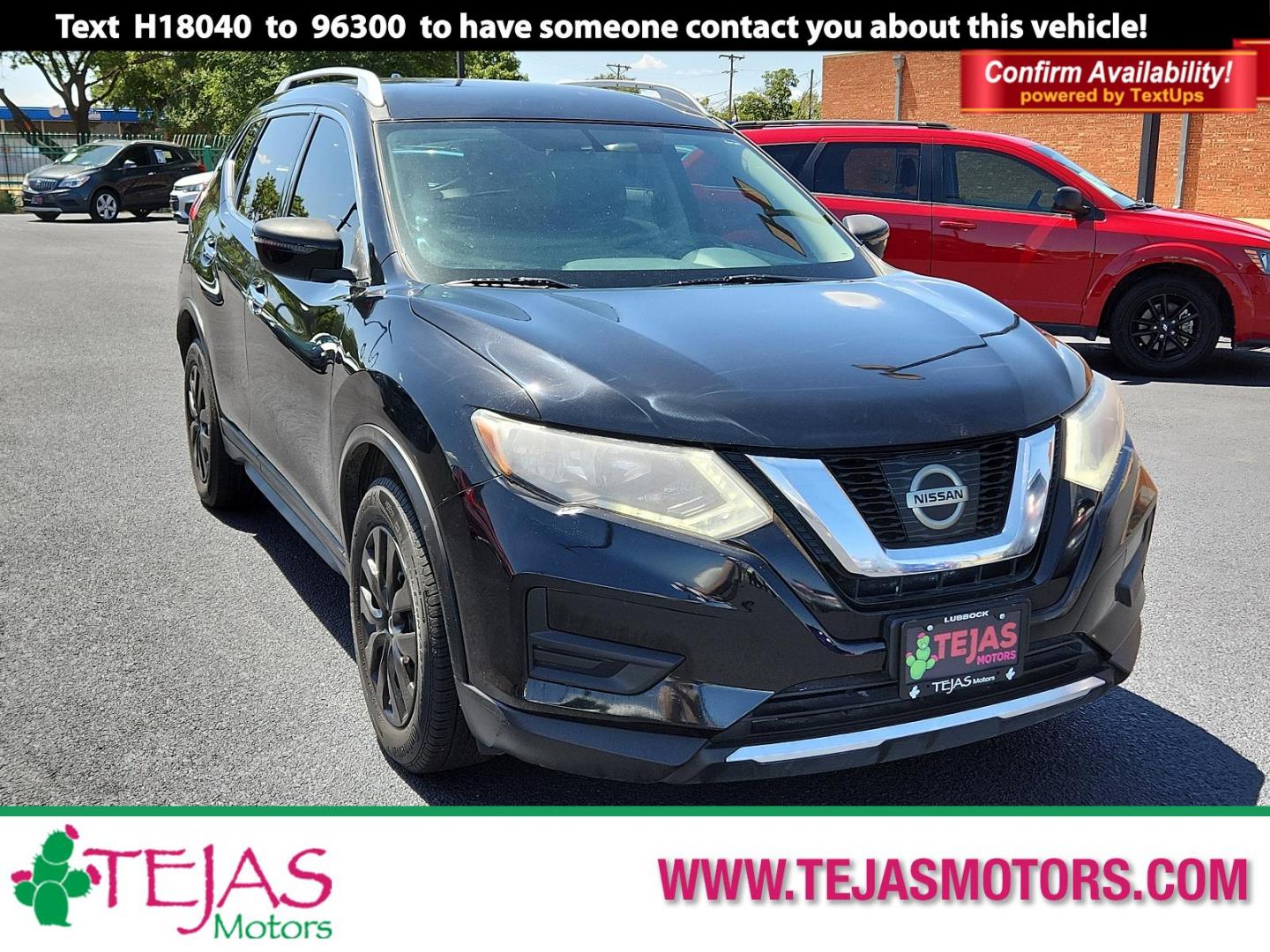 2017 BLACK Nissan Rogue S (KNMAT2MT4HP) with an Engine: 2.5L DOHC 16-Valve I4 -inc: ECO mode engine, located at 4110 Avenue Q, Lubbock, 79412, 33.556553, -101.855820 - 06/21/24 KEY IN ENVELOPE GOD 07/03/2024 INSPECTION IN ENVELOPE GOD - Photo#0