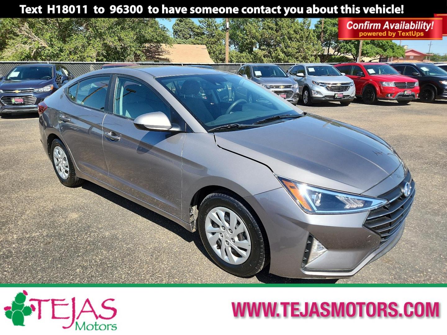 2020 GRAY Hyundai Elantra SE (KMHD74LFXLU) with an Engine: 2.0L DOHC 16V 4-Cylinder D-CVVT MPI engine, located at 4110 Avenue Q, Lubbock, 79412, 33.556553, -101.855820 - 06/29/2024 INSPECTION IN ENVELOPE GOD 07/03/2024 KEY IN ENVELOPE GOD - Photo#0