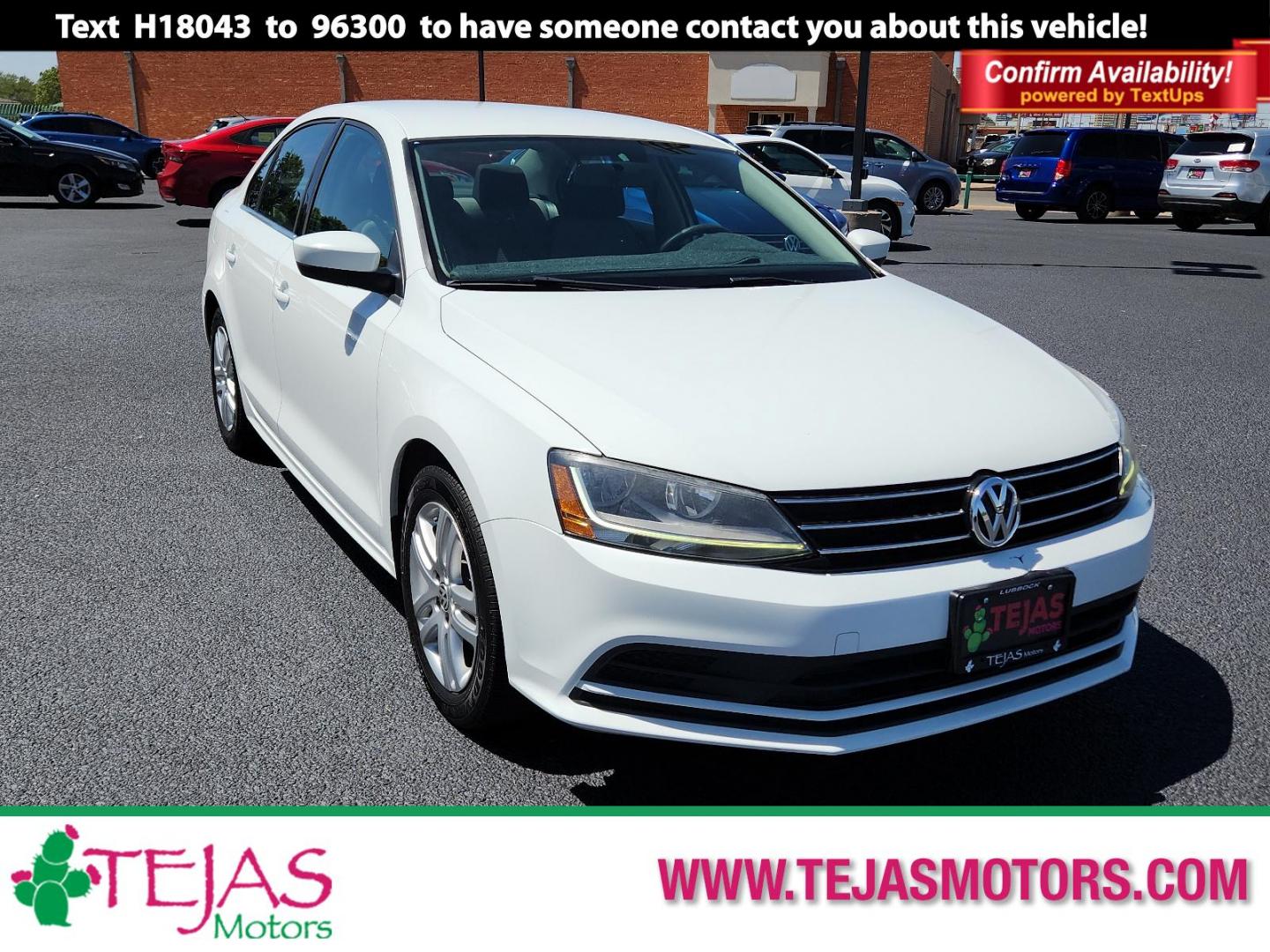 2017 Pure White Volkswagen Jetta 1.4T S (3VW2B7AJXHM) with an Engine: 1.4L TSI I-4 Turbocharged -inc: DOHC 16-valve, direct injection engine, located at 4110 Avenue Q, Lubbock, 79412, 33.556553, -101.855820 - 06/29/2024 INSPECTION IN ENVELOPE GOD 08/28/2024 key in envelope god - Photo#0