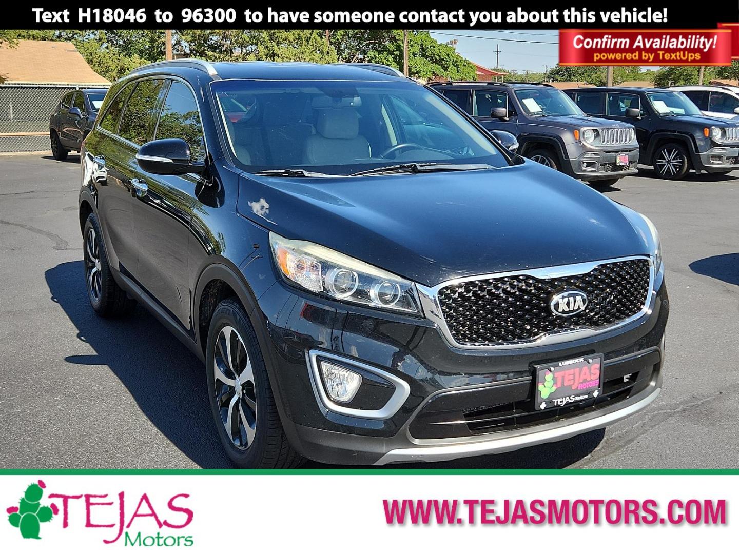 2017 BLACK Kia Sorento EX (5XYPH4A11HG) with an Engine: 2.0L DOHC GDI Turbo I4 engine, located at 4110 Avenue Q, Lubbock, 79412, 33.556553, -101.855820 - Photo#0