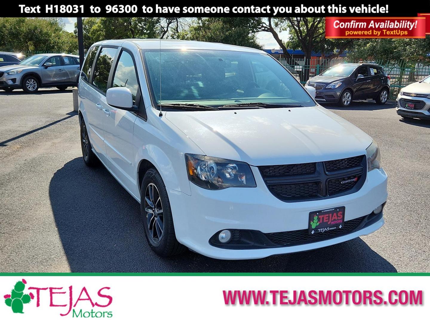 2016 WHITE Dodge Grand Caravan SXT Plus (2C4RDGCG7GR) with an ENGINE: 3.6L V6 24V VVT FLEXFUEL engine, located at 4110 Avenue Q, Lubbock, 79412, 33.556553, -101.855820 - 06/06/2024 KEY IN ENVELOPE GOD 06/29/2024 INSPECTION IN ENVELOPE GOD - Photo#0