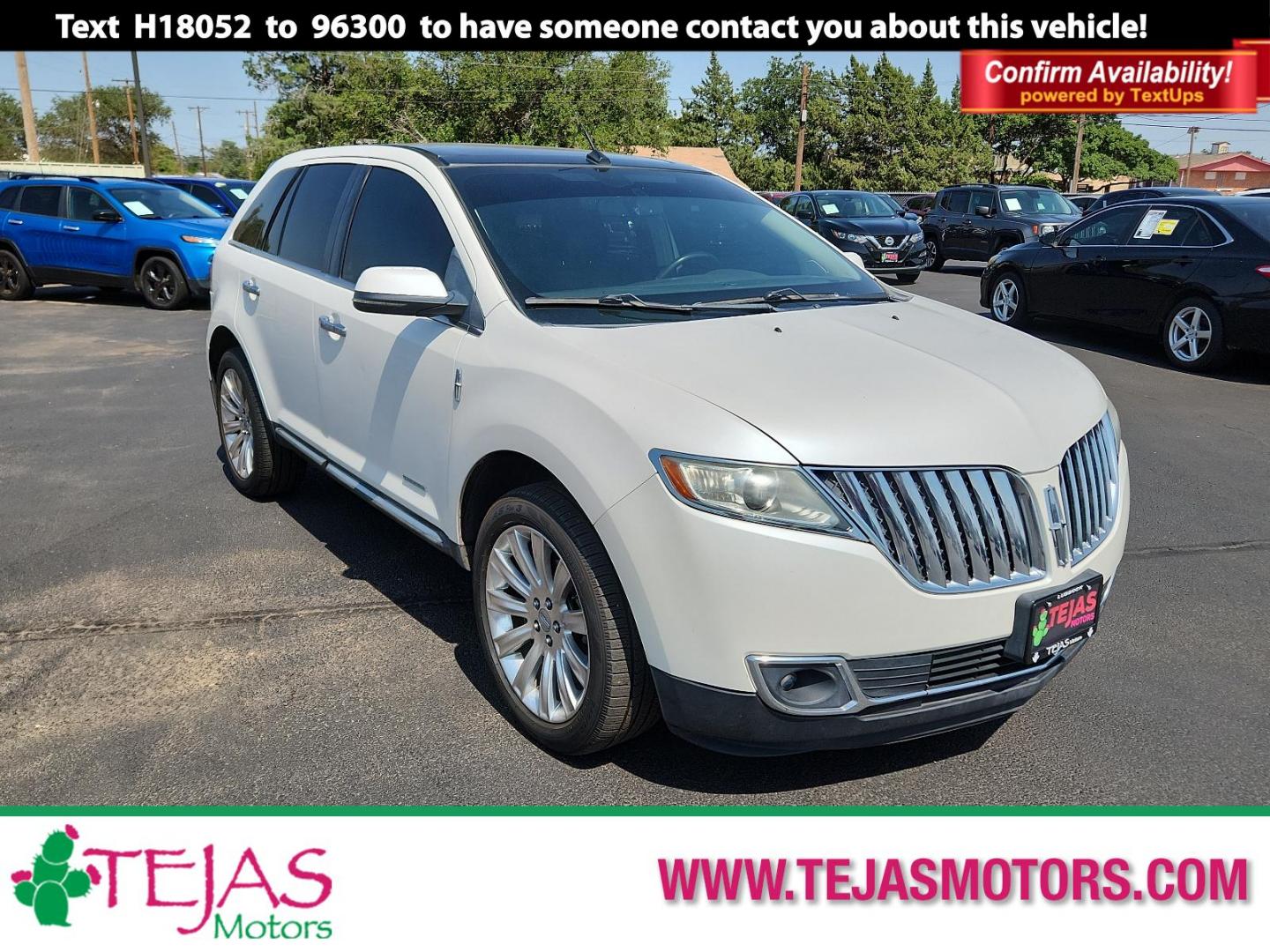 2013 WHITE Lincoln MKX FWD (2LMDJ6JK5DB) with an 3.7L TI-VCT V6 ENGINE engine, located at 4110 Avenue Q, Lubbock, 79412, 33.556553, -101.855820 - 07/03/2024 key in envelope god 07/06/2024 INSPECTION IN ENVELOPE GOD - Photo#0