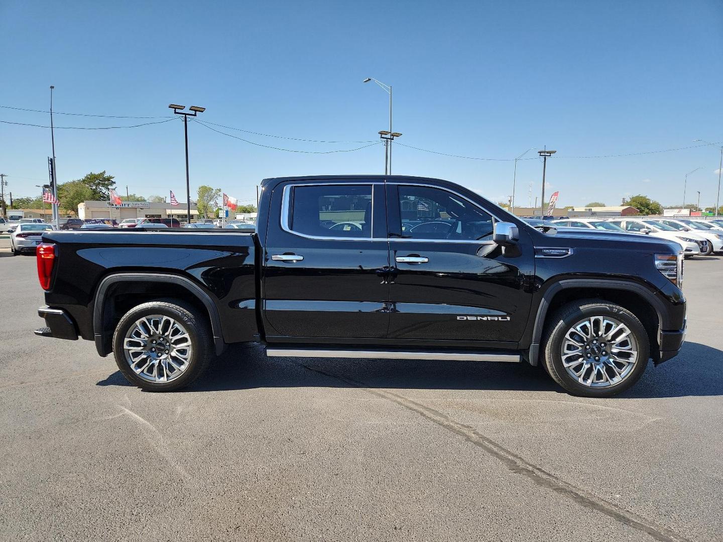 2024 BLACK /Brown GMC Sierra 1500 Denali Ultimate (1GTUUHEL0RZ) with an ENGINE, 6.2L ECOTEC3 V8 engine, located at 4110 Avenue Q, Lubbock, 79412, 33.556553, -101.855820 - Photo#1