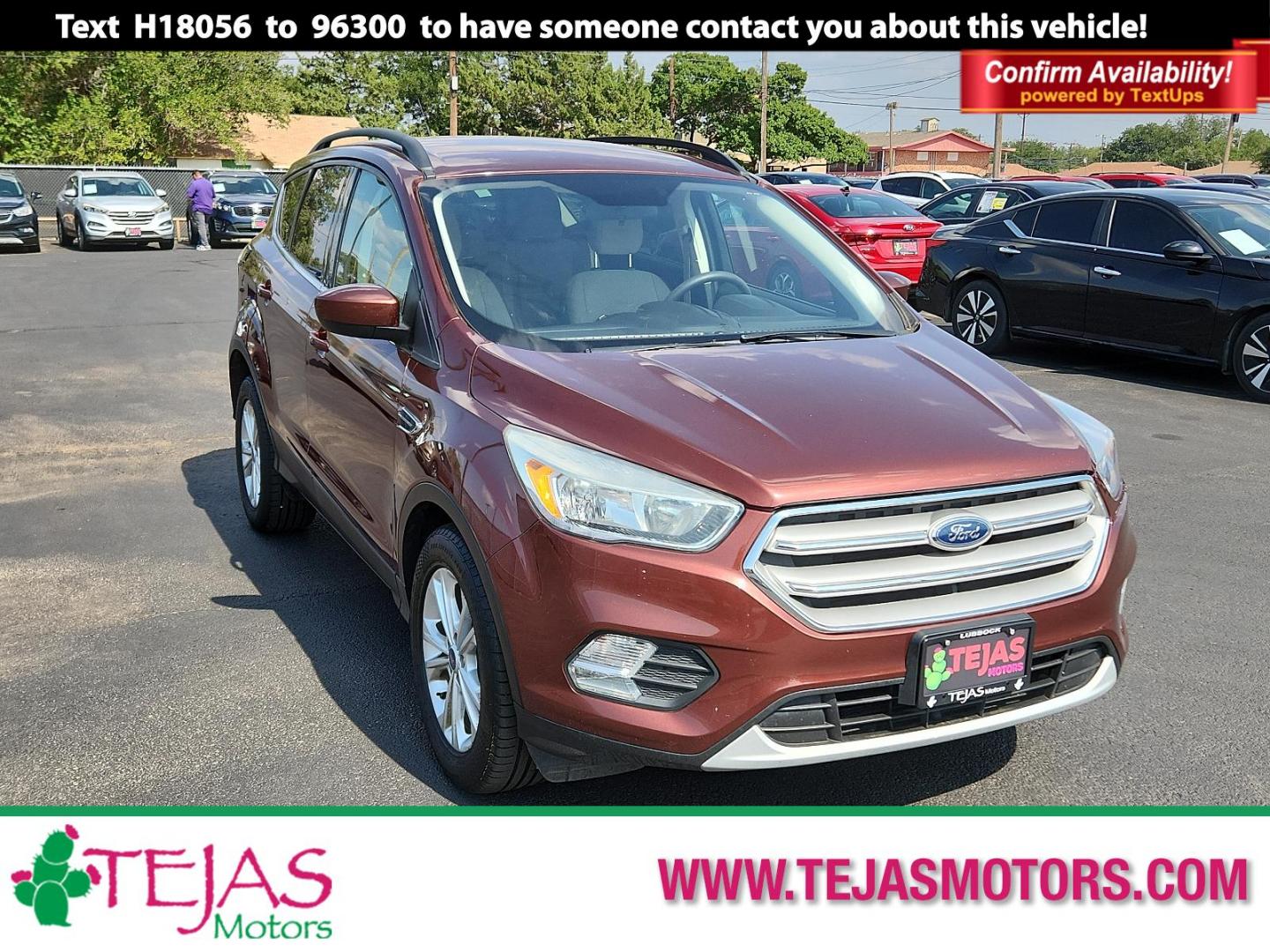 2018 RED Ford Escape SE (1FMCU0GD8JU) with an ENGINE: 1.5L ECOBOOST engine, located at 4110 Avenue Q, Lubbock, 79412, 33.556553, -101.855820 - 07/09/2024 KEY IN ENVELOPE GOD 07/13/2024 INSPECTION IN ENVELOPE GOD - Photo#0