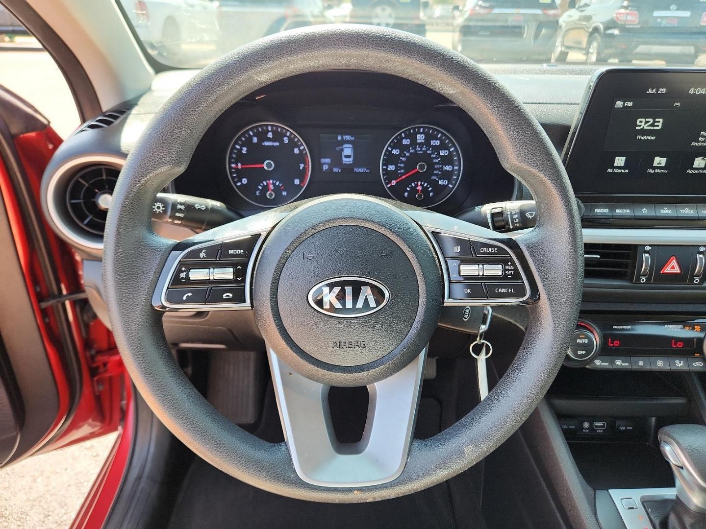 2019 RED Kia Forte LXS (3KPF24AD7KE) with an Engine: 2.0L I4 DOHC D-CVVT MPI engine, located at 4110 Avenue Q, Lubbock, 79412, 33.556553, -101.855820 - 07/19/2024 INSPECTION IN ENVELOPE GOD 07/20/2024 KEY IN ENVELOPE GOD - Photo#10