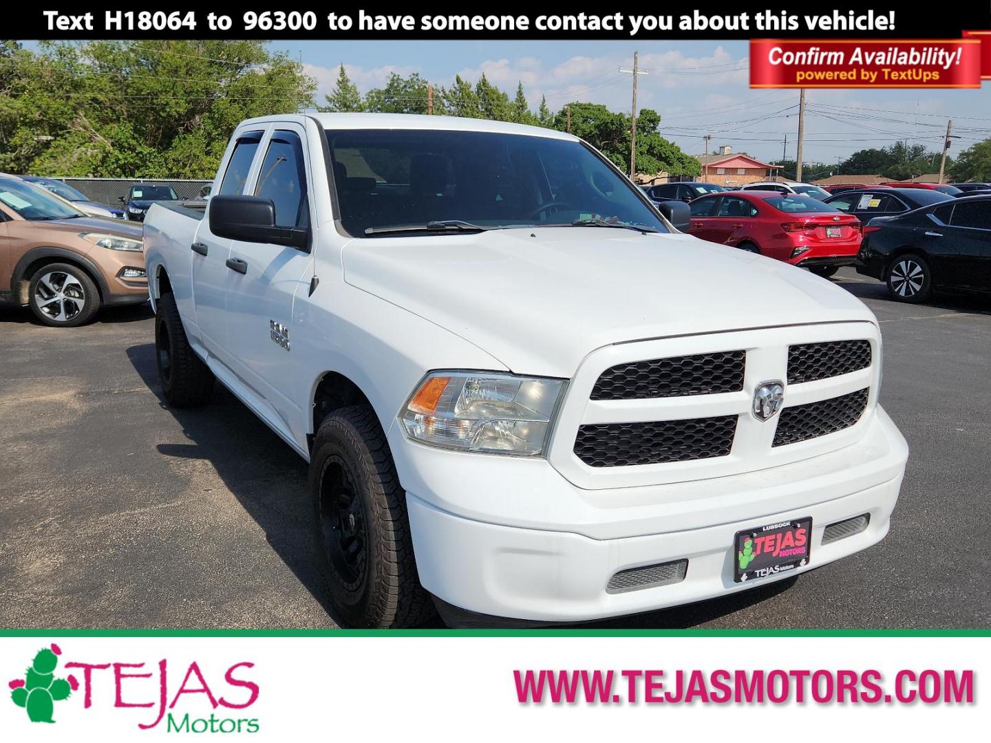 2018 WHITE Ram 1500 Tradesman (1C6RR6FG1JS) with an ENGINE: 3.6L V6 24V VVT engine, located at 4110 Avenue Q, Lubbock, 79412, 33.556553, -101.855820 - 07/19/2024 KEY AND INSPECTION IN ENVELOPE GOD - Photo#0