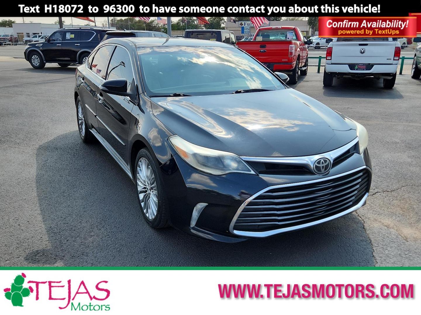 2016 BLACK Toyota Avalon Limited (4T1BK1EB8GU) with an Engine: 3.5L DOHC 24V V6 w/Dual VVT-i -inc: Sport, ECO and Normal modes engine, located at 4110 Avenue Q, Lubbock, 79412, 33.556553, -101.855820 - 07/23/2024 INSPECTION IN ENVELOPE GOD 08/02/2024 KEY IN ENVELOPE GOD - Photo#0