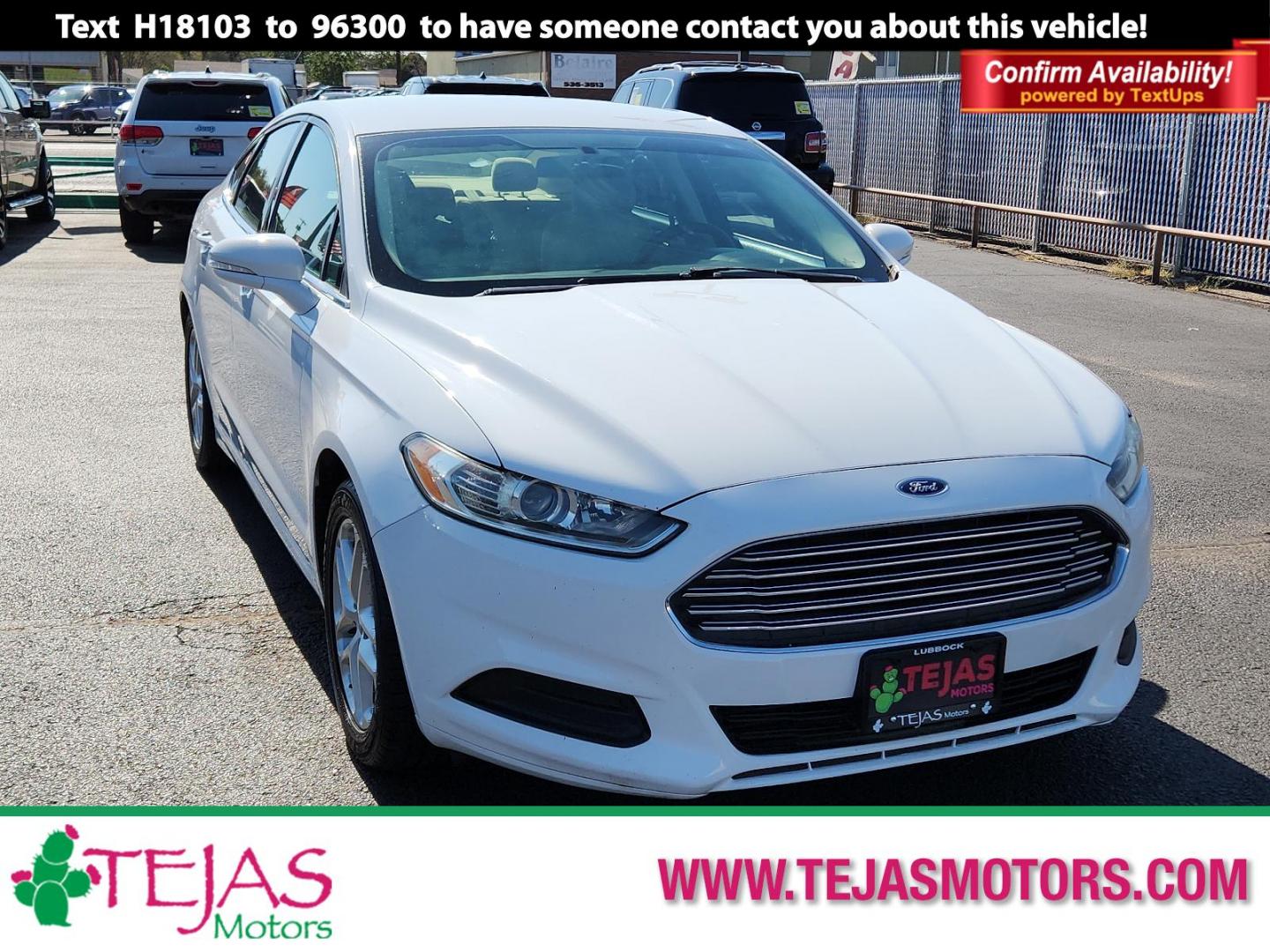 2014 Oxford White Ford Fusion SE (3FA6P0HDXER) with an ENGINE: 1.5L ECOBOOST engine, located at 4110 Avenue Q, Lubbock, 79412, 33.556553, -101.855820 - KEY IN ENVEN 08/09/2024 INSPECTION IN ENVELOPE GOD - Photo#0