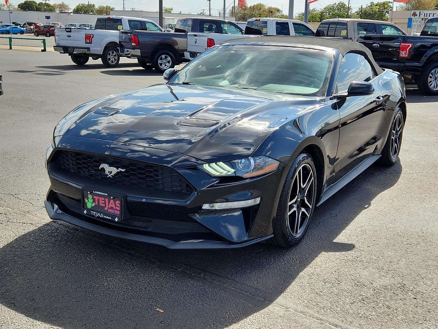 2018 BLACK Ford Mustang EcoBoost Premium (1FATP8UH9J5) with an ENGINE: 2.3L ECOBOOST engine, located at 4110 Avenue Q, Lubbock, 79412, 33.556553, -101.855820 - 08/16/2024 INSPECTION IN ENVELOPE GOD 08/23/2024 KEY IN ENVELOPE GOD - Photo#3