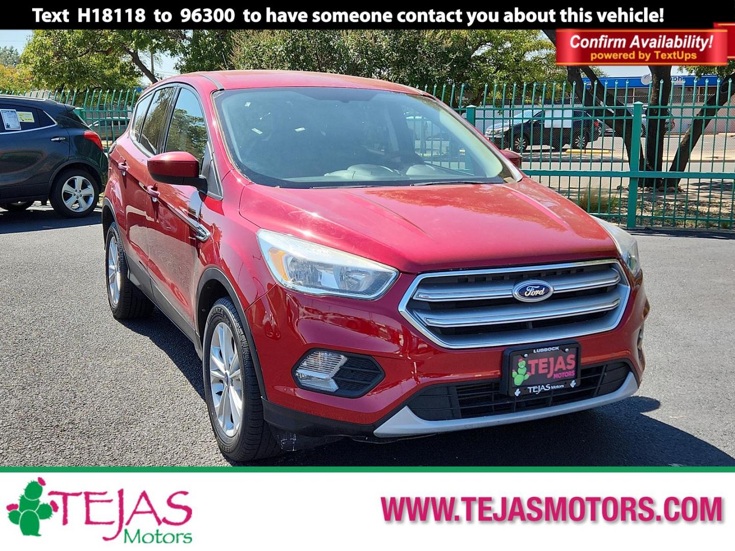 2017 RED Ford Escape SE (1FMCU0G9XHU) with an ENGINE: 2.0L ECOBOOST engine, located at 4110 Avenue Q, Lubbock, 79412, 33.556553, -101.855820 - 08/24/2024 inspection in envelope god 09/03/2024 KEY IN ENVELOPE GOD - Photo#0