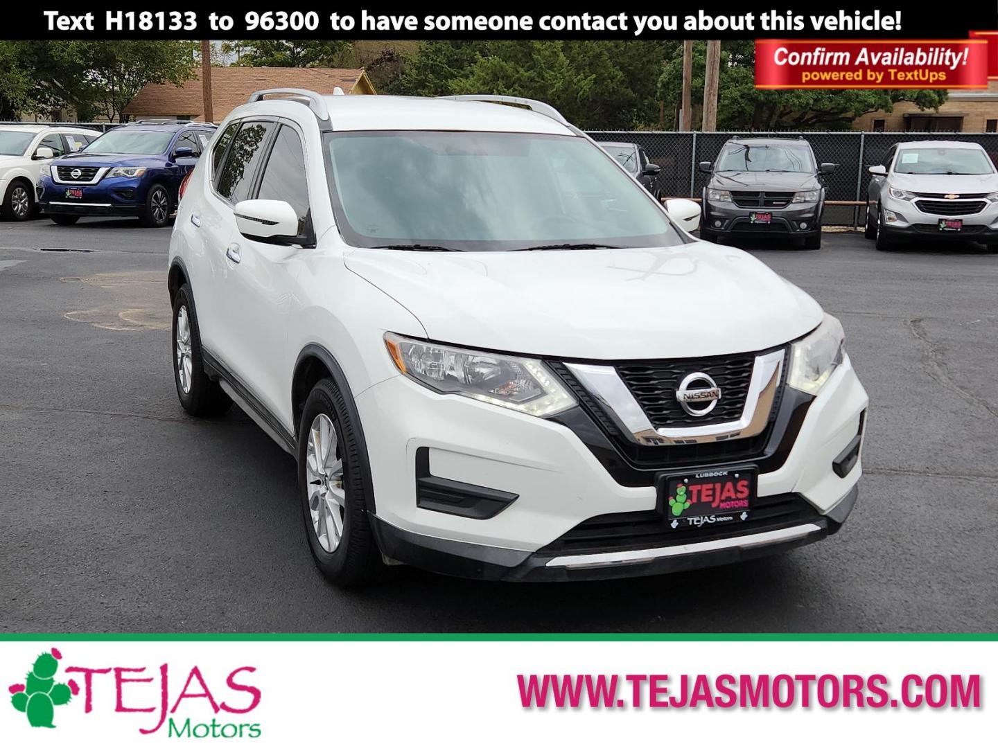 2017 WHITE Nissan Rogue SV (KNMAT2MT9HP) with an Engine: 2.5L DOHC 16-Valve I4 -inc: ECO mode engine, located at 4110 Avenue Q, Lubbock, 79412, 33.556553, -101.855820 - 08/30/2024 KEY IN ENVELOPE GOD 09/05/2024 INSPECTION IN ENVELOPE GOD - Photo#0