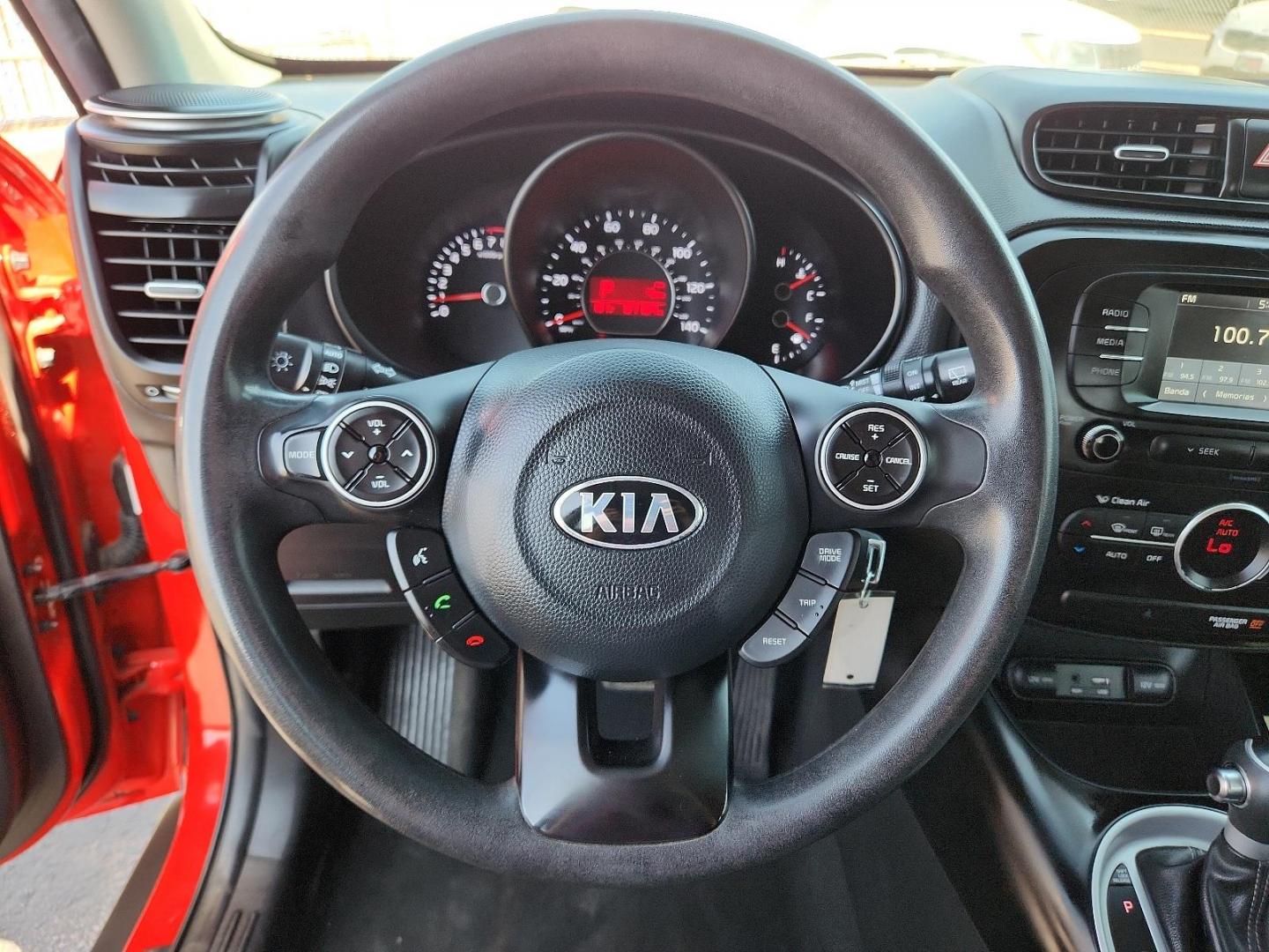 2017 RED Kia Soul + (KNDJP3A58H7) with an Engine: 2.0L GDI DOHC Dual CVVT I4 engine, located at 4110 Avenue Q, Lubbock, 79412, 33.556553, -101.855820 - 09/18/2024 KEY IN ENVELOPE GOD - Photo#10