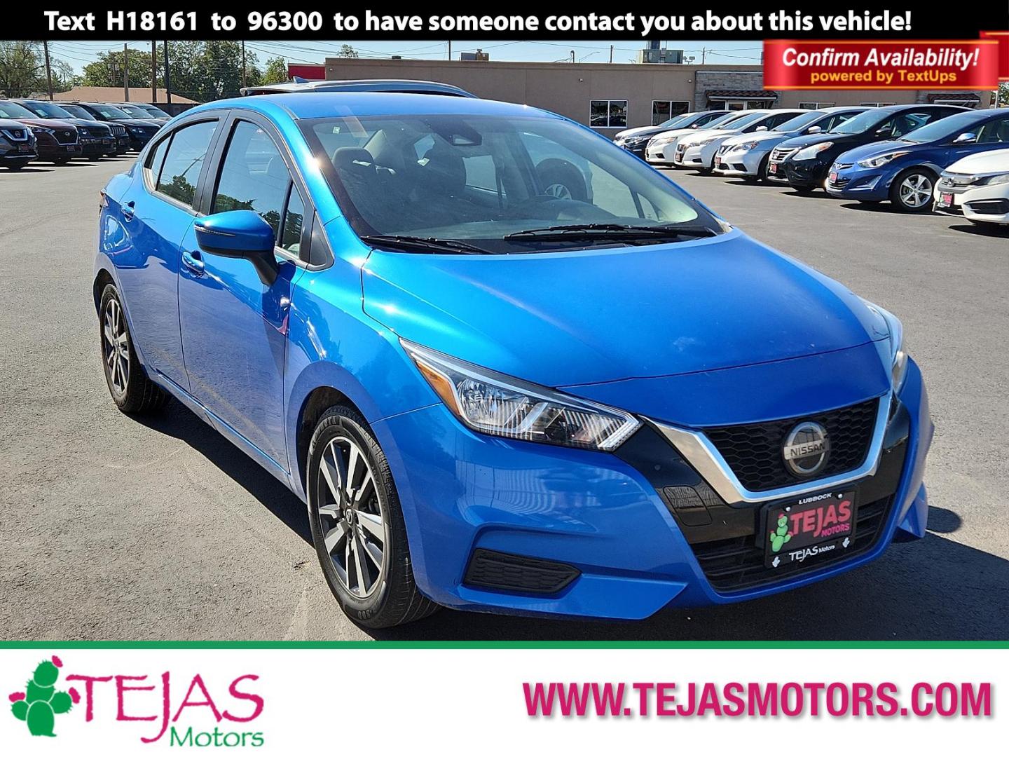 2021 BLUE Nissan Versa SV (3N1CN8EV9ML) with an Engine: 1.6L DOHC 16-Valve 4-Cylinder engine, located at 4110 Avenue Q, Lubbock, 79412, 33.556553, -101.855820 - 09/21/2024 INSPECTION IN ENVELOPE GOD 09/27/2024 KEY IN ENVELOPE GOD - Photo#0