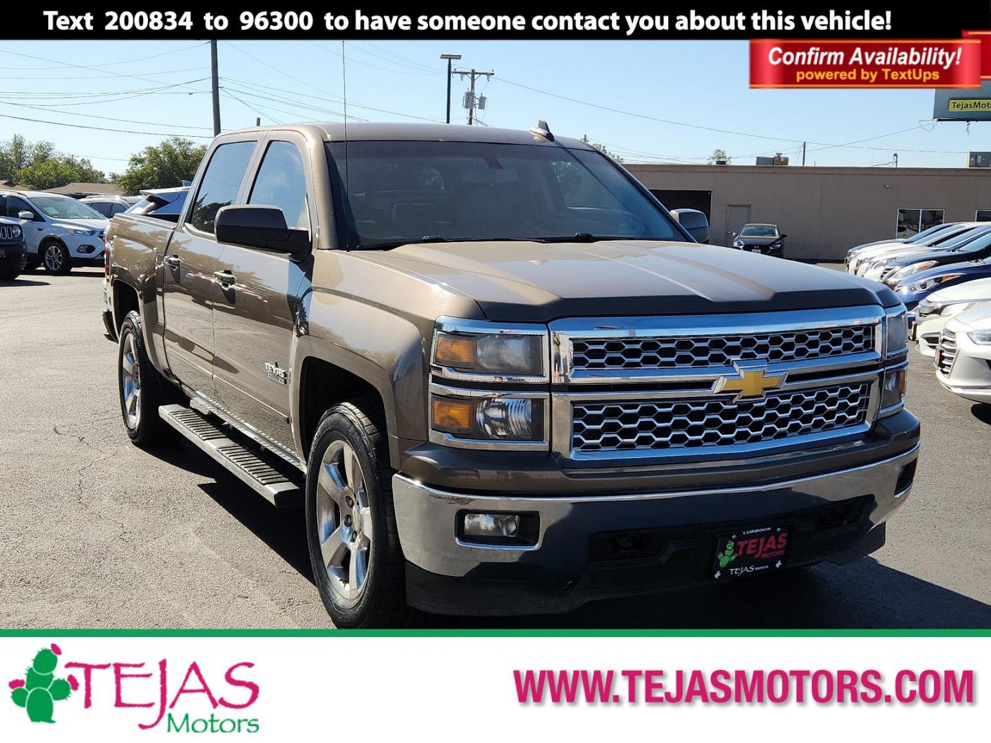 2015 Brownstone Metallic - GWX /Cocoa/Dune - H2T Chevrolet Silverado 1500 LT (3GCUKREC7FG) with an ENGINE, 5.3L ECOTEC3 V8 WITH ACTIVE FUEL MANAGEMENT, DIRECT INJECTION AND VARIABLE VALVE TIMING engine, located at 4110 Avenue Q, Lubbock, 79412, 33.556553, -101.855820 - 10/08/2024 DUPLICATE TRANSPONDER - Photo#0