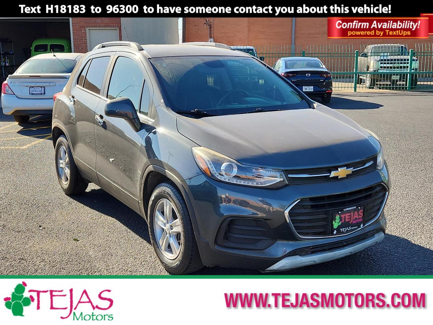 2018 GRAY Chevrolet Trax LT (KL7CJLSB0JB) with an ENGINE, ECOTEC TURBO 1.4L VARIABLE VALVE TIMING DOHC 4-CYLINDER SEQUENTIAL MFI engine, located at 4110 Avenue Q, Lubbock, 79412, 33.556553, -101.855820 - Photo#0