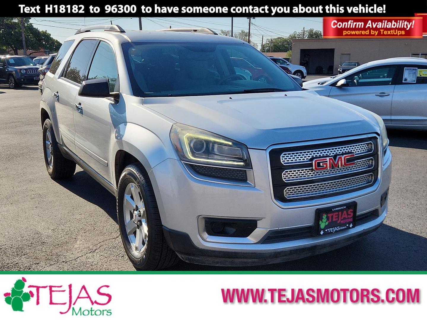 2015 SILVER GMC Acadia SLE (1GKKRPKD3FJ) with an ENGINE, 3.6L SIDI V6 engine, located at 4110 Avenue Q, Lubbock, 79412, 33.556553, -101.855820 - 10/04/2024 INSPECTION IN ENVELOPE GOD 10/03/2024 KEY IN ENVELOPE GOD - Photo#0