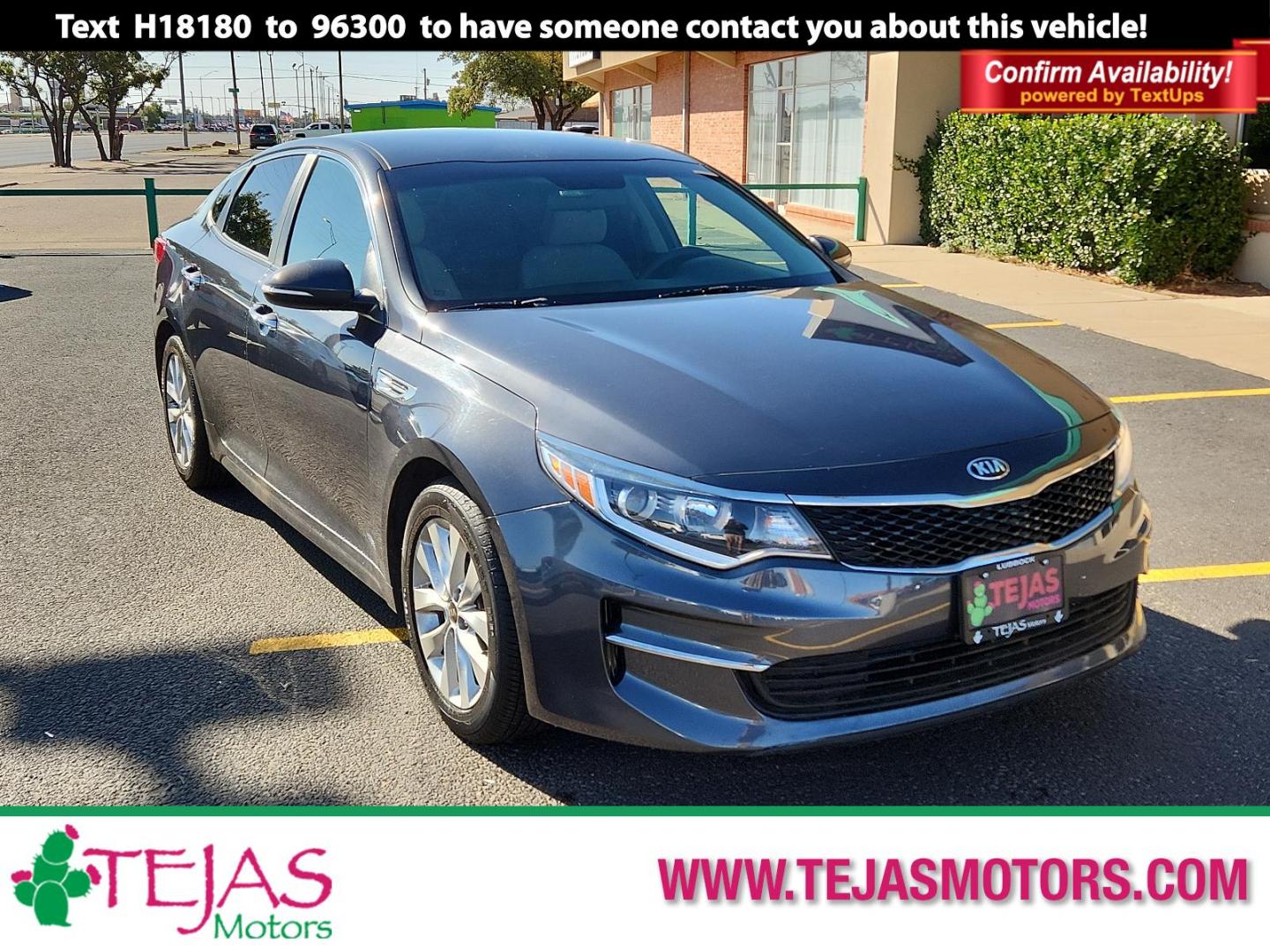 2017 GRAY Kia Optima LX (5XXGT4L39HG) with an Engine: 2.4L DOHC I4 GDI engine, located at 4110 Avenue Q, Lubbock, 79412, 33.556553, -101.855820 - 10/11/2024 INSPECTION IN ENVELOPE GOD 10/22/2024 KEY IN ENVELOPE GOD - Photo#0