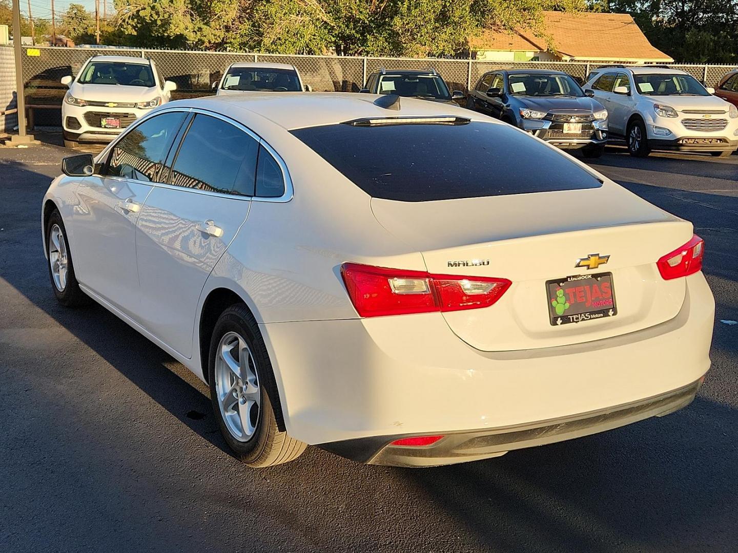 2018 WHITE Chevrolet Malibu LS (1G1ZB5ST3JF) with an ENGINE, 1.5L TURBO DOHC 4-CYLINDER DI engine, located at 4110 Avenue Q, Lubbock, 79412, 33.556553, -101.855820 - Photo#2