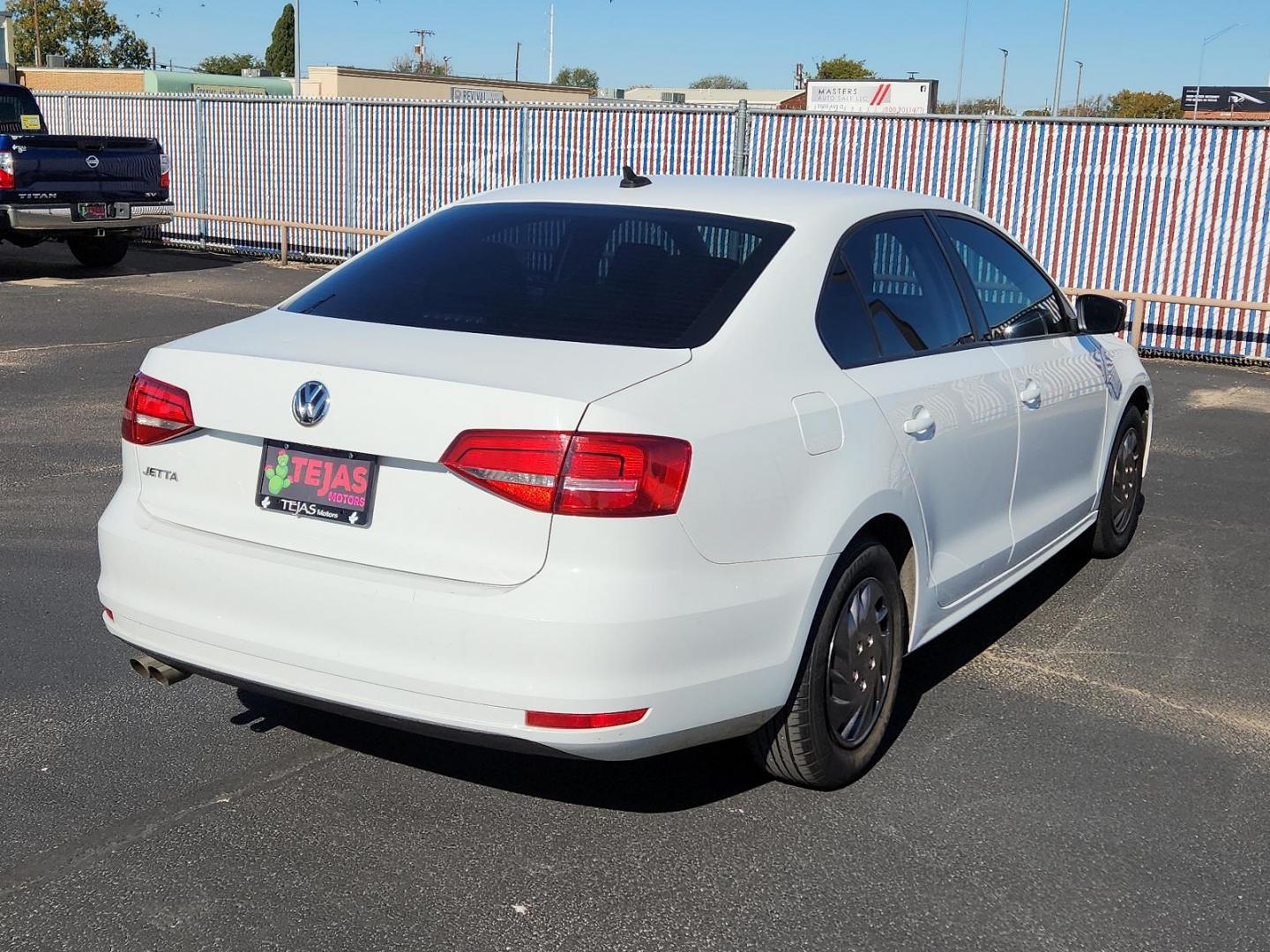 2015 Pure White Volkswagen Jetta Sedan 2.0L S w/Technology (3VW1K7AJXFM) with an Engine: 2.0L I-4 SOHC engine, located at 4110 Avenue Q, Lubbock, 79412, 33.556553, -101.855820 - 11/15/2024 KEY IN ENVELOPE GOD - Photo#1