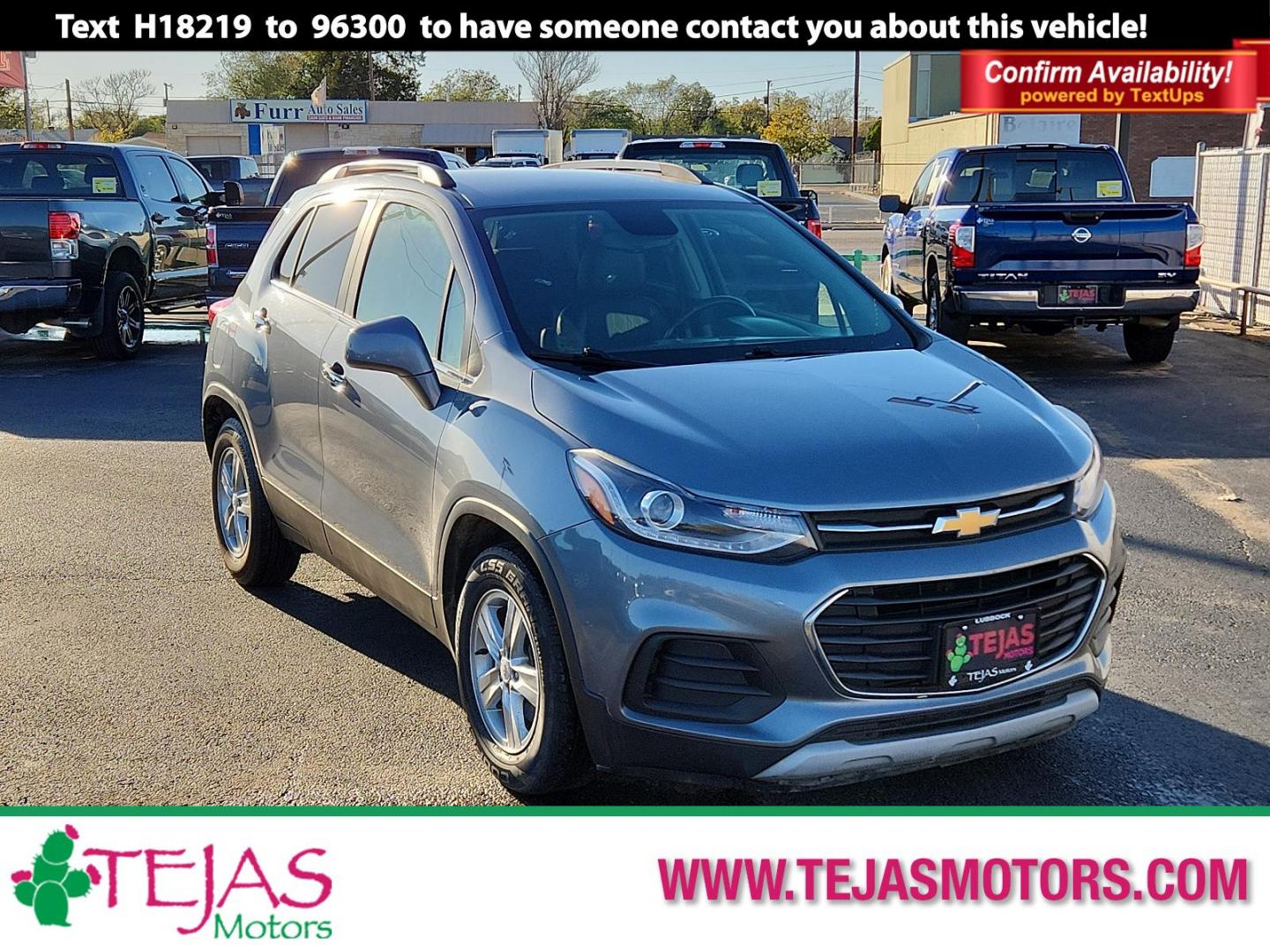 2019 GRAY Chevrolet Trax LT (KL7CJLSB8KB) with an ENGINE, ECOTEC TURBO 1.4L VARIABLE VALVE TIMING DOHC 4-CYLINDER SEQUENTIAL MFI engine, located at 4110 Avenue Q, Lubbock, 79412, 33.556553, -101.855820 - 11/12/2024 INSPECTION IN ENVELOPE GOD 11/15/2024 KEY IN ENVELOPE GOD - Photo#0