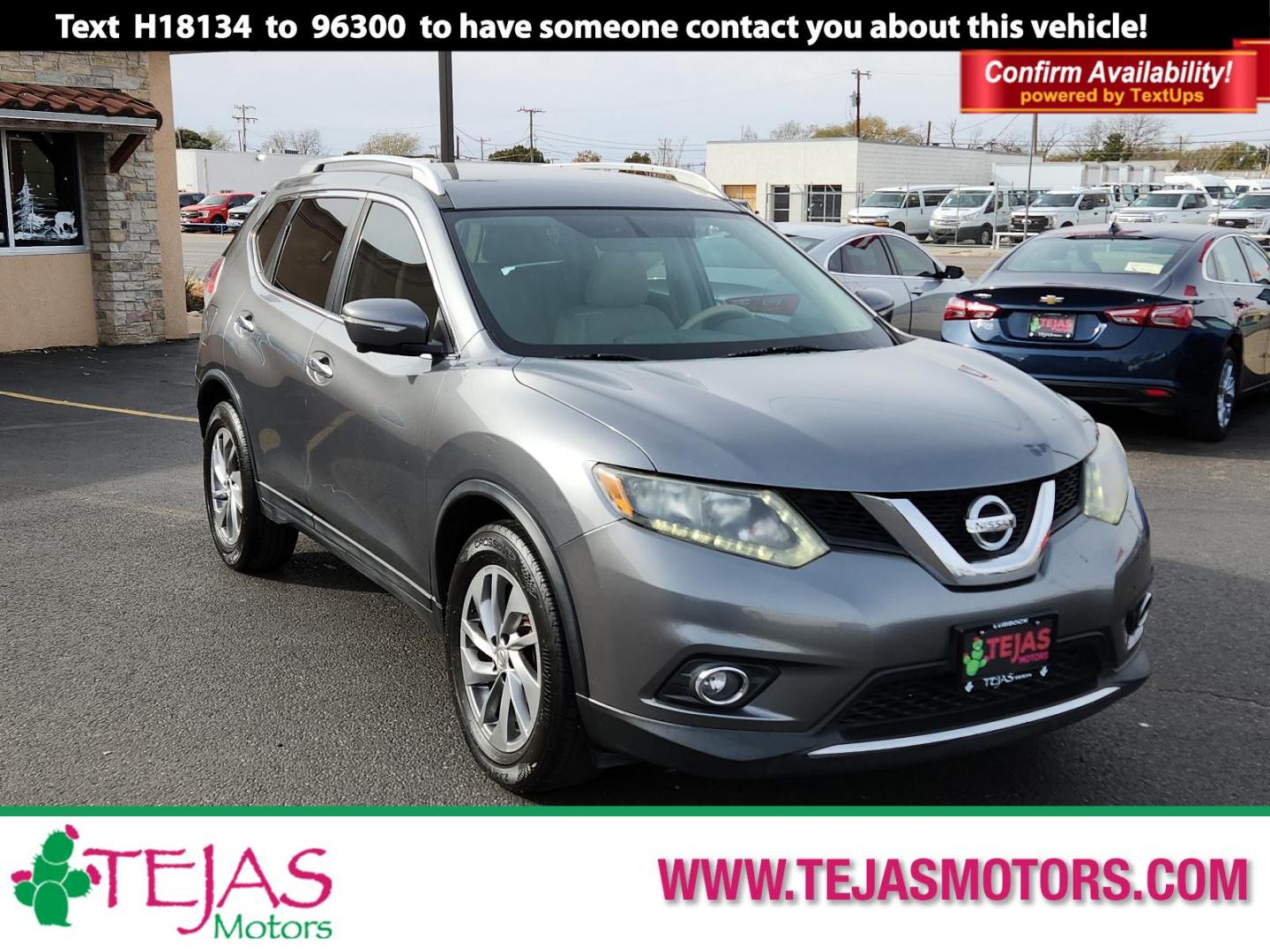 2015 GRAY Nissan Rogue SL (5N1AT2MT1FC) with an Engine: 2.5L DOHC 16-Valve I4 -inc: ECO mode engine, located at 4110 Avenue Q, Lubbock, 79412, 33.556553, -101.855820 - Photo#0