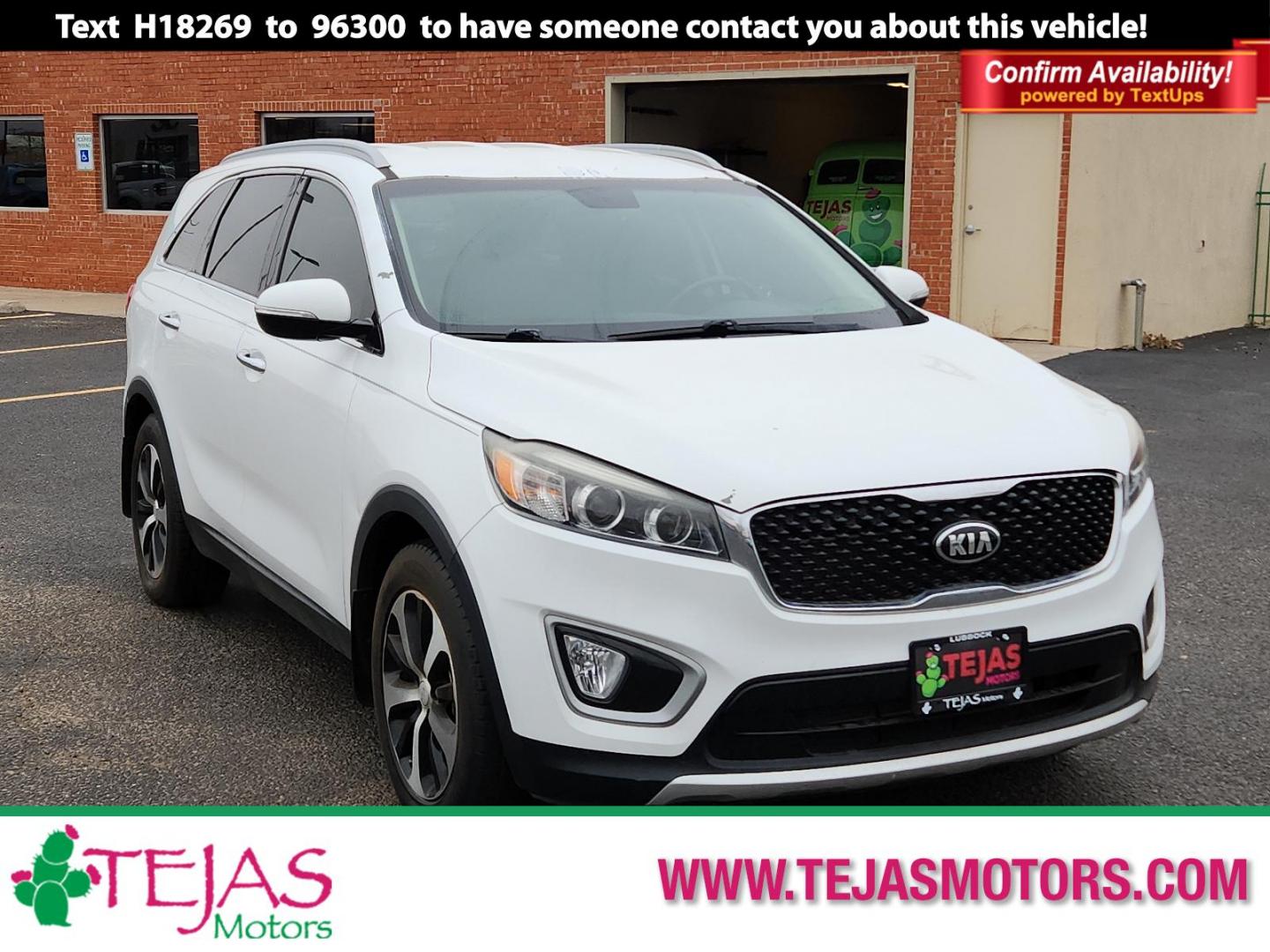 2017 WHITE Kia Sorento EX V6 (5XYPH4A58HG) with an Engine: 3.3L DOHC GDI V6 engine, located at 4110 Avenue Q, Lubbock, 79412, 33.556553, -101.855820 - 12/26/2024 INSPECTION IN ENVELOPE GOD 12/27/2024 KEY IN ENVELOPE GOD - Photo#0