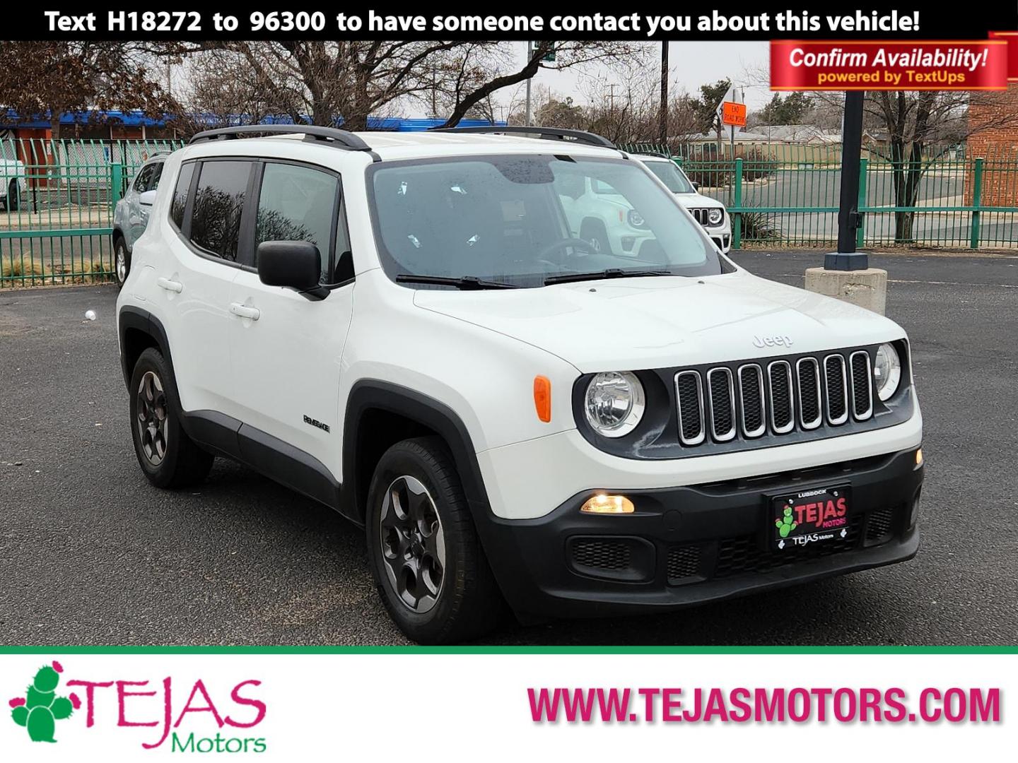 2017 WHITE Jeep Renegade Sport (ZACCJAAB2HP) with an ENGINE: 2.4L I4 MULTIAIR engine, located at 4110 Avenue Q, Lubbock, 79412, 33.556553, -101.855820 - 12/28/2024 INSPECTION IN ENVELOPE GOD 12/31/2025 KEY IN ENVELOPE GOD - Photo#0