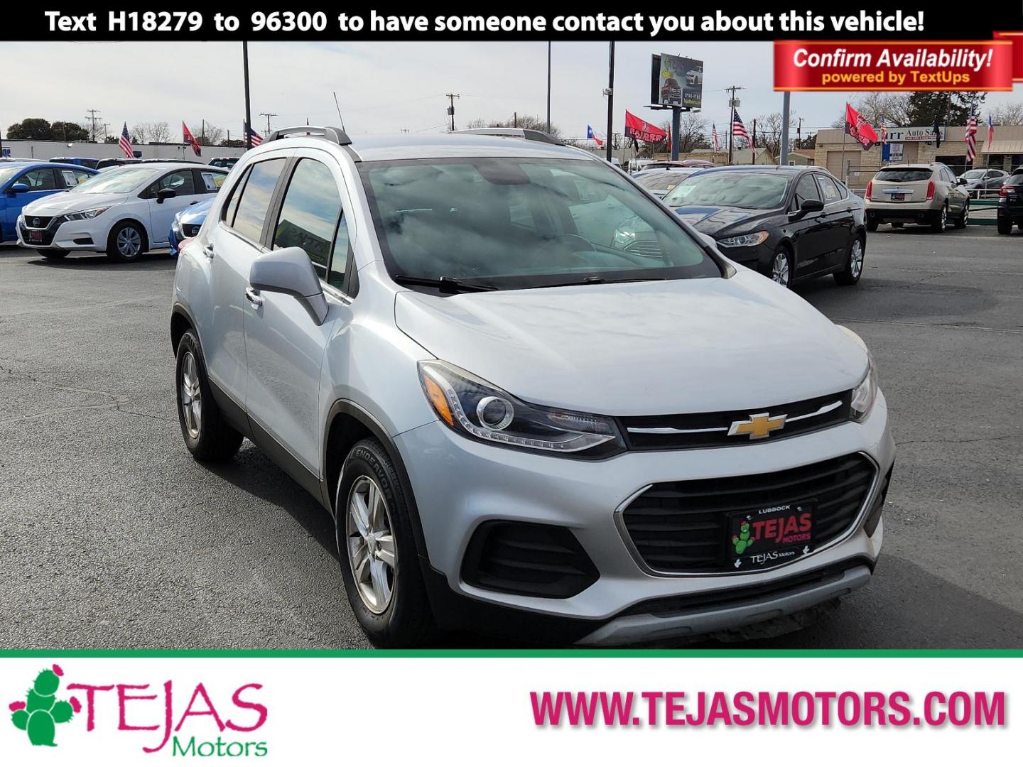 2018 SILVER Chevrolet Trax LT (KL7CJLSBXJB) with an ENGINE, ECOTEC TURBO 1.4L VARIABLE VALVE TIMING DOHC 4-CYLINDER SEQUENTIAL MFI engine, located at 4110 Avenue Q, Lubbock, 79412, 33.556553, -101.855820 - 12/28/2024 INSPECTION IN ENVELOPE GOD 01/04/2025 KEY IN ENVELOPE GOD - Photo#0