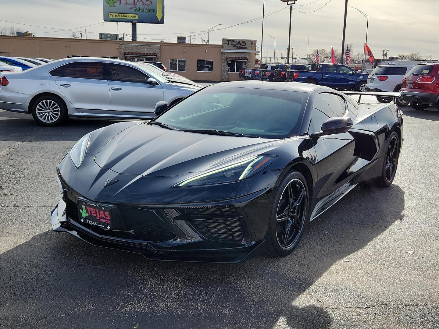 2023 Black - GBA /Jet Black - HTA Chevrolet Corvette 1LT (1G1YA2D46P5) with an ENGINE, 6.2L V8 DI, HIGH-OUTPUT engine, located at 4110 Avenue Q, Lubbock, 79412, 33.556553, -101.855820 - Photo#3