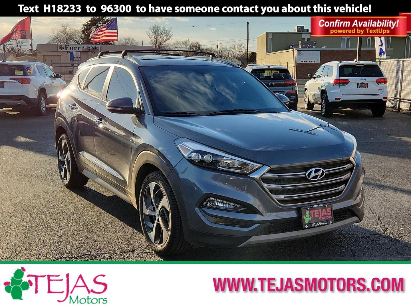 2017 GRAY Hyundai Tucson Limited (KM8J3CA24HU) with an Engine: 1.6L GDI Turbo 4-Cylinder engine, located at 4110 Avenue Q, Lubbock, 79412, 33.556553, -101.855820 - 01/18/2025 KEY IN ENVELOPE GOD - Photo#0