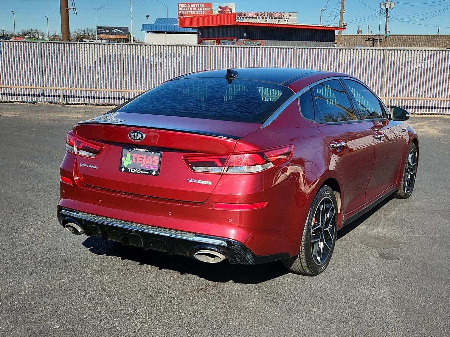 2019 RED Kia Optima SX (5XXGW4L24KG) with an Engine: 2.0L DOHC I4 GDI Turbo engine, located at 4110 Avenue Q, Lubbock, 79412, 33.556553, -101.855820 - Photo#1