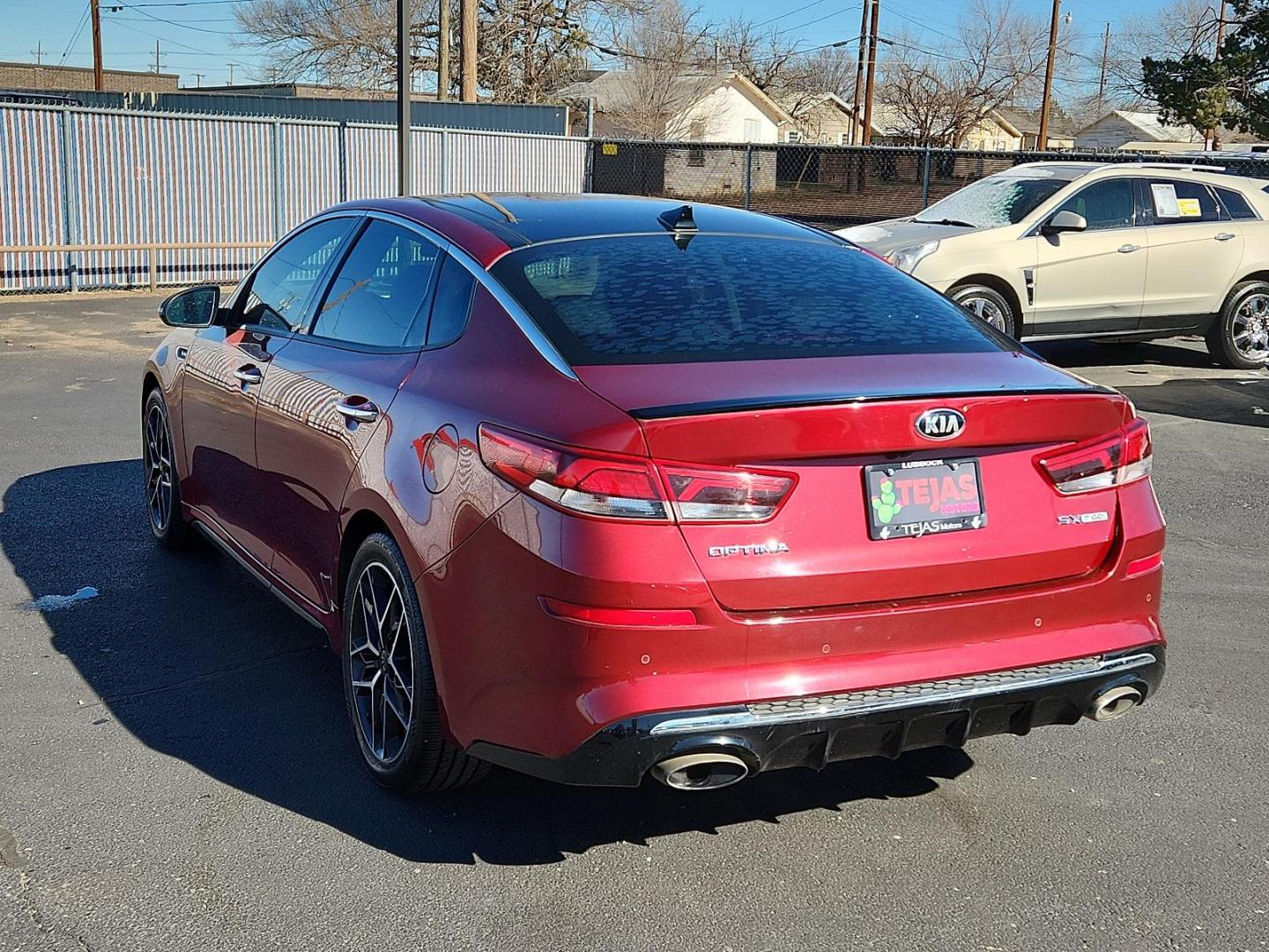 2019 RED Kia Optima SX (5XXGW4L24KG) with an Engine: 2.0L DOHC I4 GDI Turbo engine, located at 4110 Avenue Q, Lubbock, 79412, 33.556553, -101.855820 - Photo#2